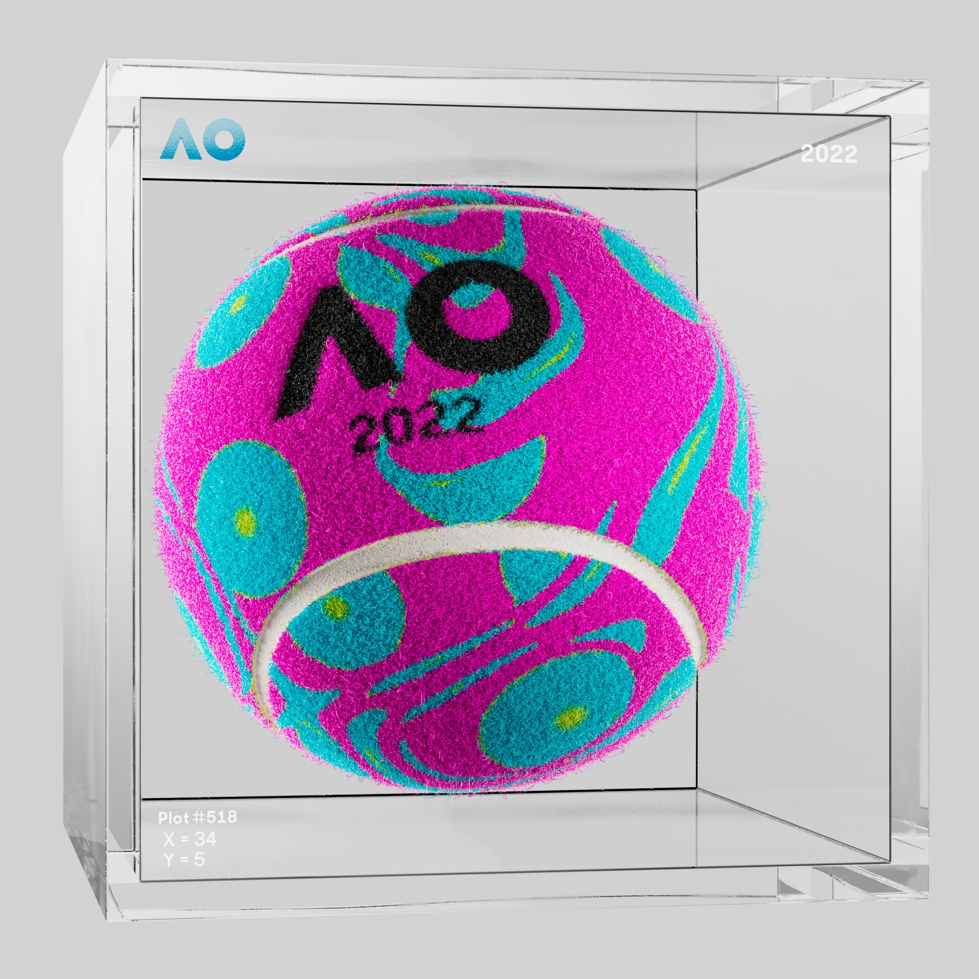 The Australian Open - The Australian Open Art Ball - AO Art Ball #2555 - NFT # 2555