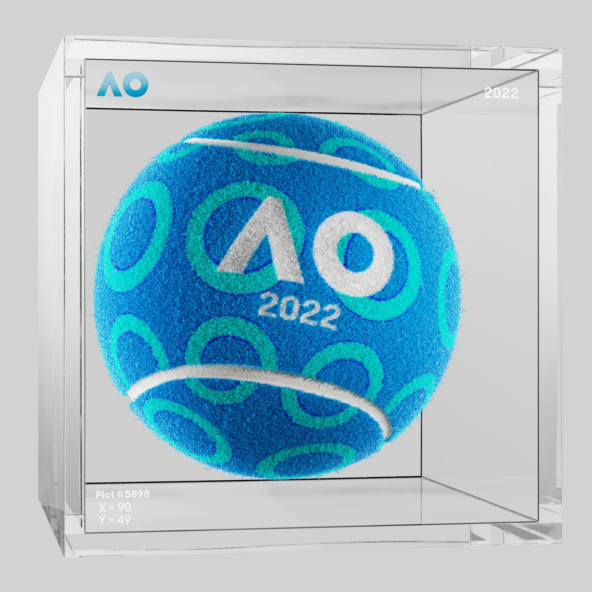 The Australian Open - The Australian Open Art Ball - AO Art Ball #2560 - NFT # 2560