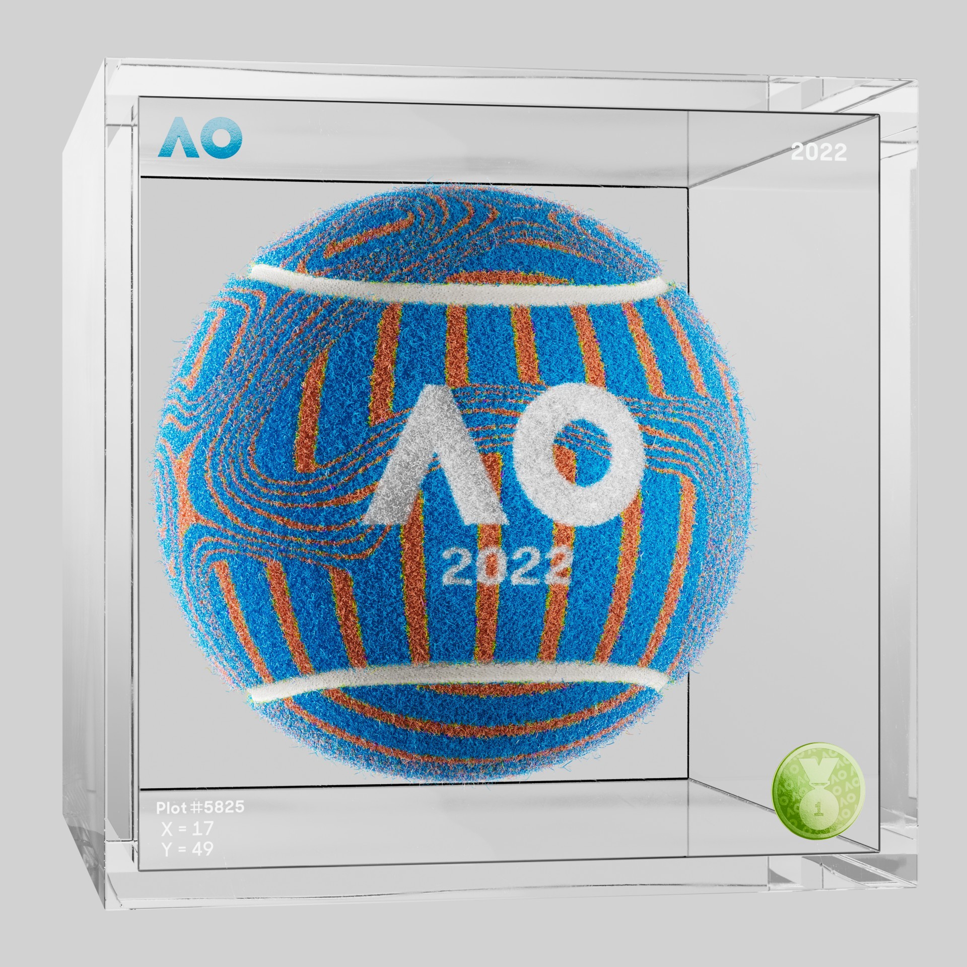 The Australian Open - The Australian Open Art Ball - AO Art Ball #2564 - NFT # 2564