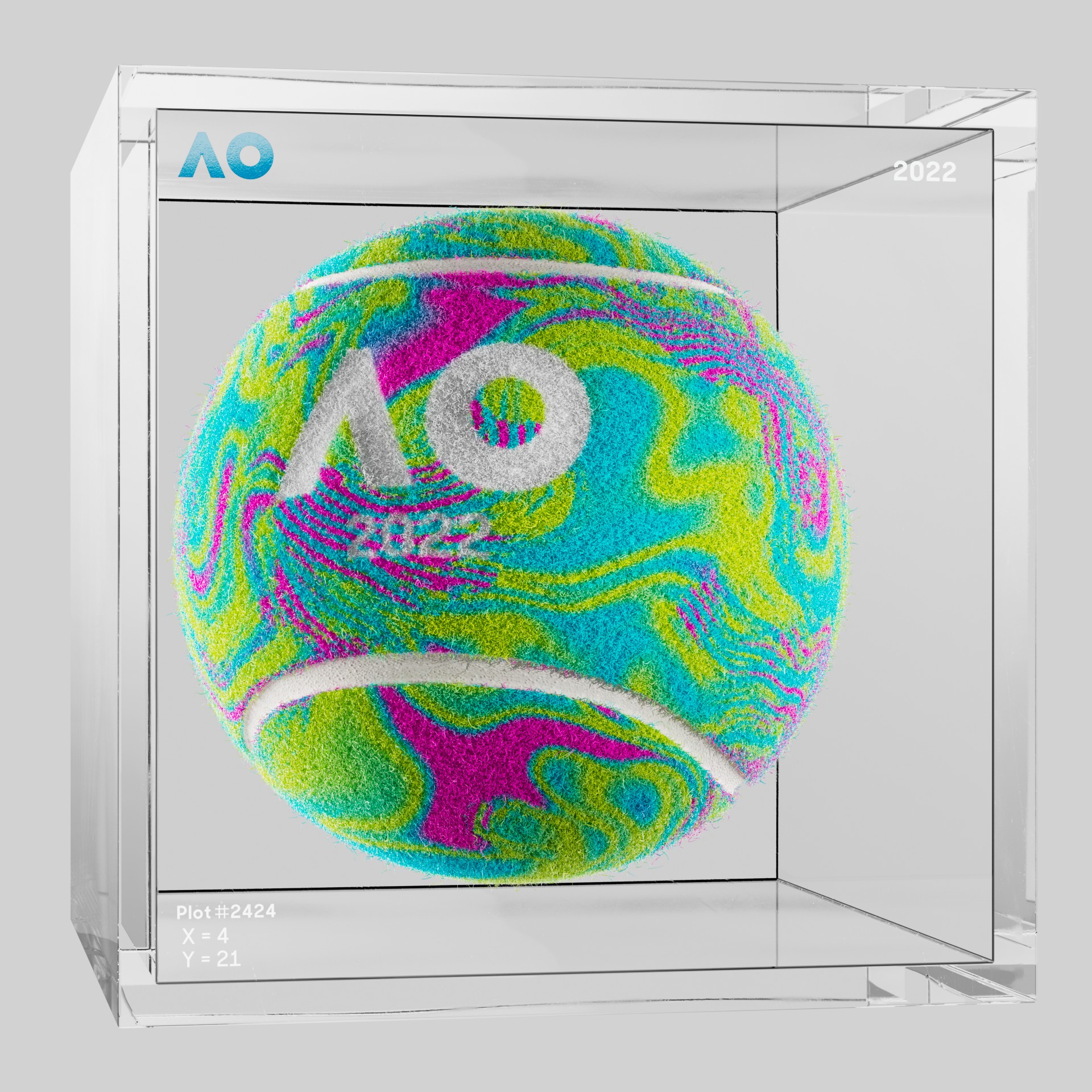 The Australian Open - The Australian Open Art Ball - AO Art Ball #2565 - NFT # 2565