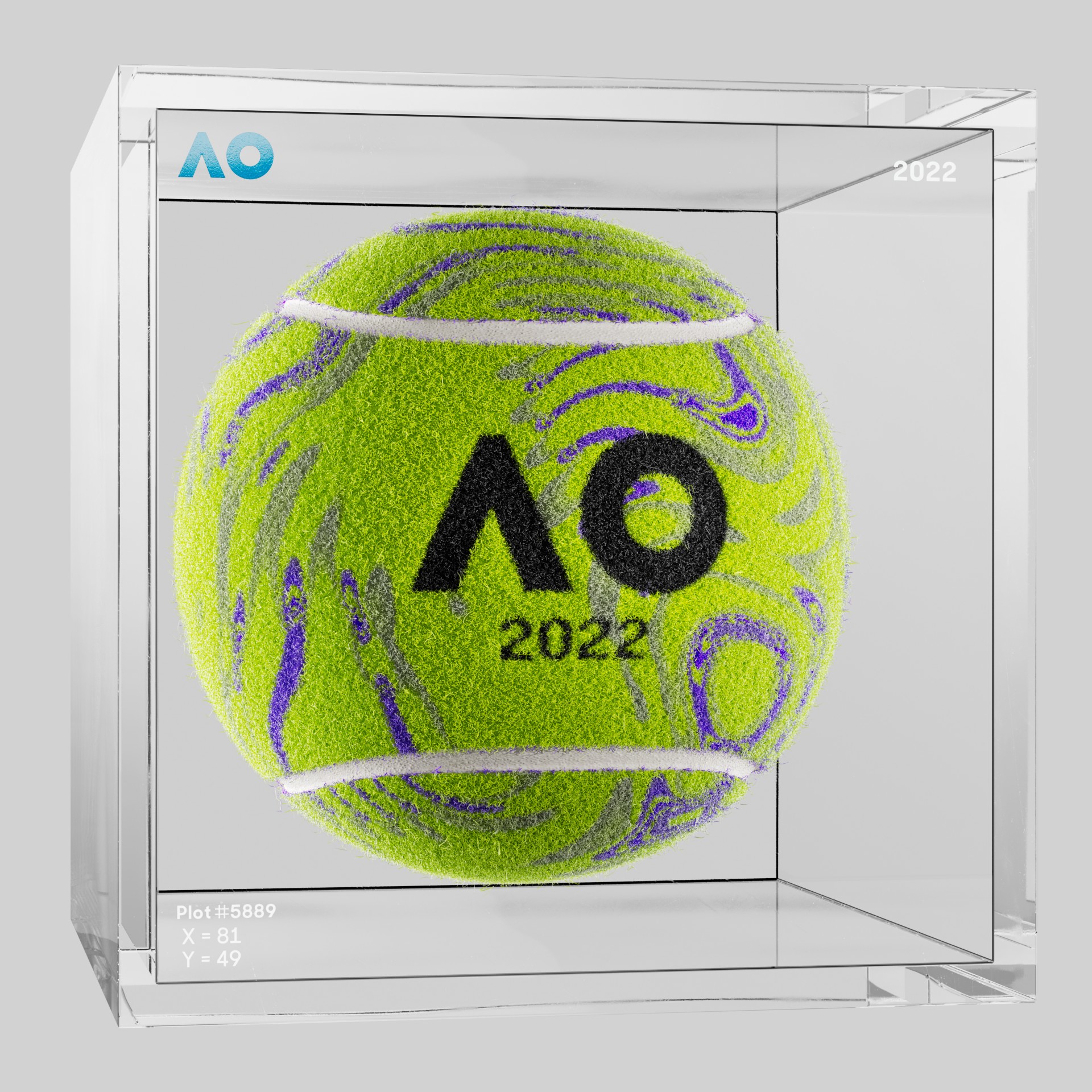 The Australian Open - The Australian Open Art Ball - AO Art Ball #2566 - NFT # 2566