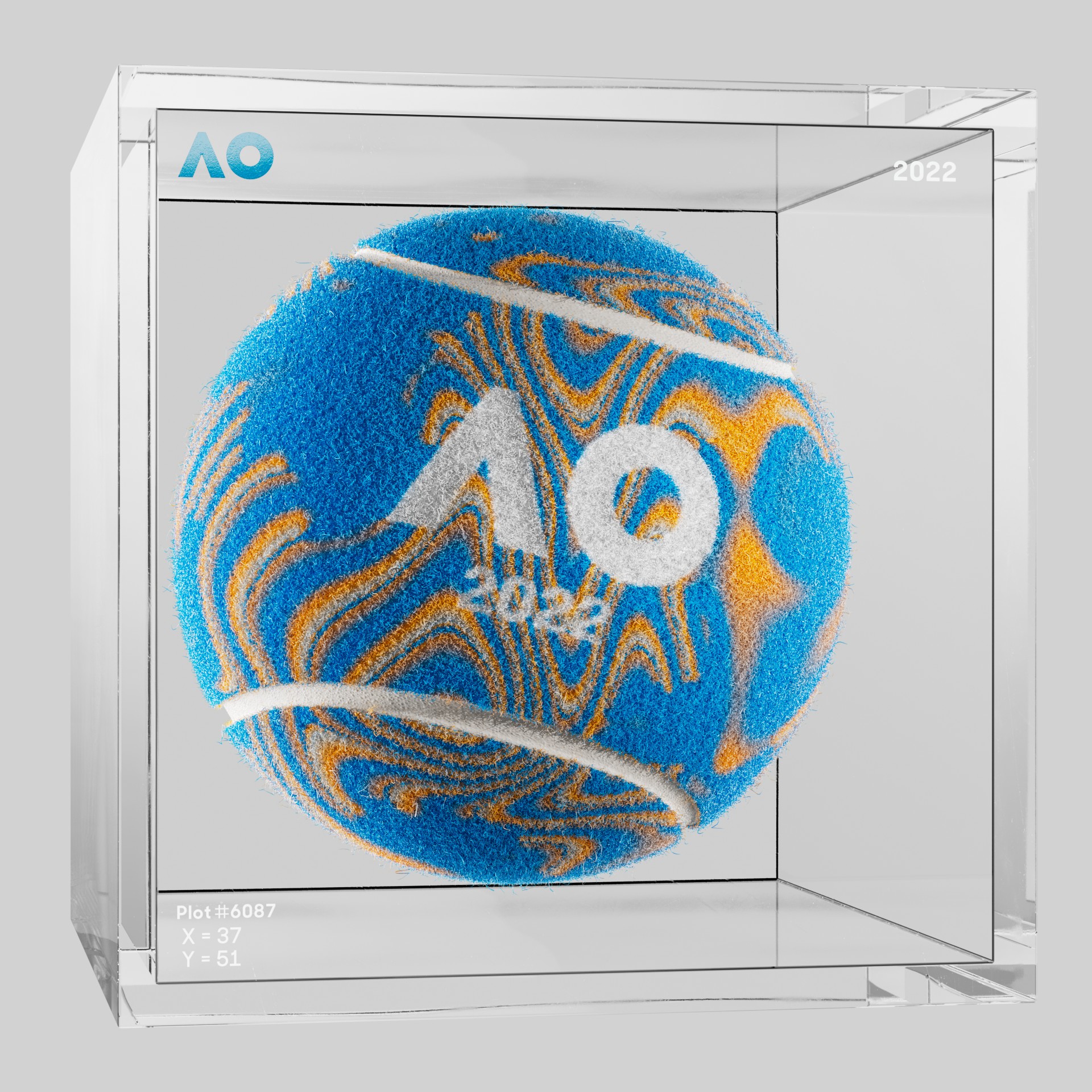 The Australian Open - The Australian Open Art Ball - AO Art Ball #2574 - NFT # 2574