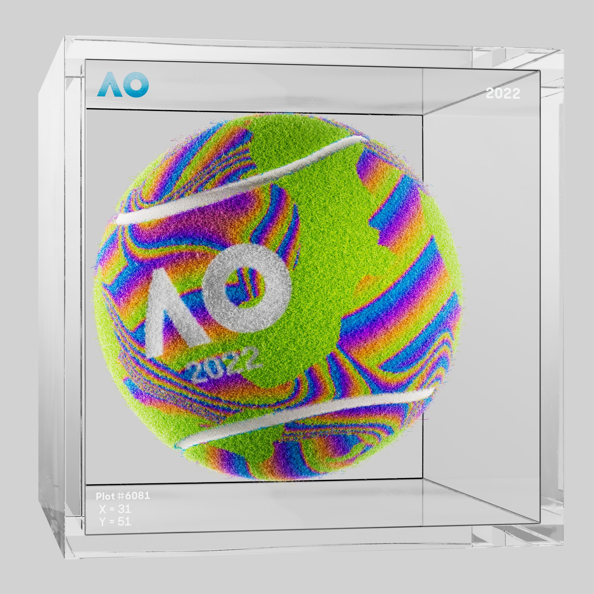 The Australian Open - The Australian Open Art Ball - AO Art Ball #2579 - NFT # 2579