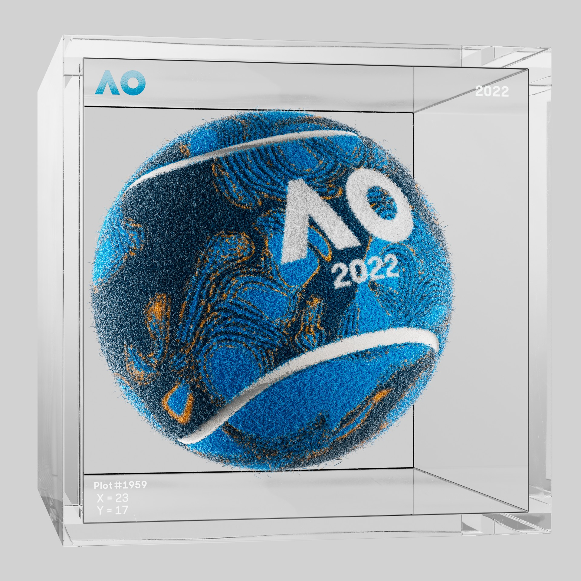 The Australian Open - The Australian Open Art Ball - AO Art Ball #258 - NFT # 258