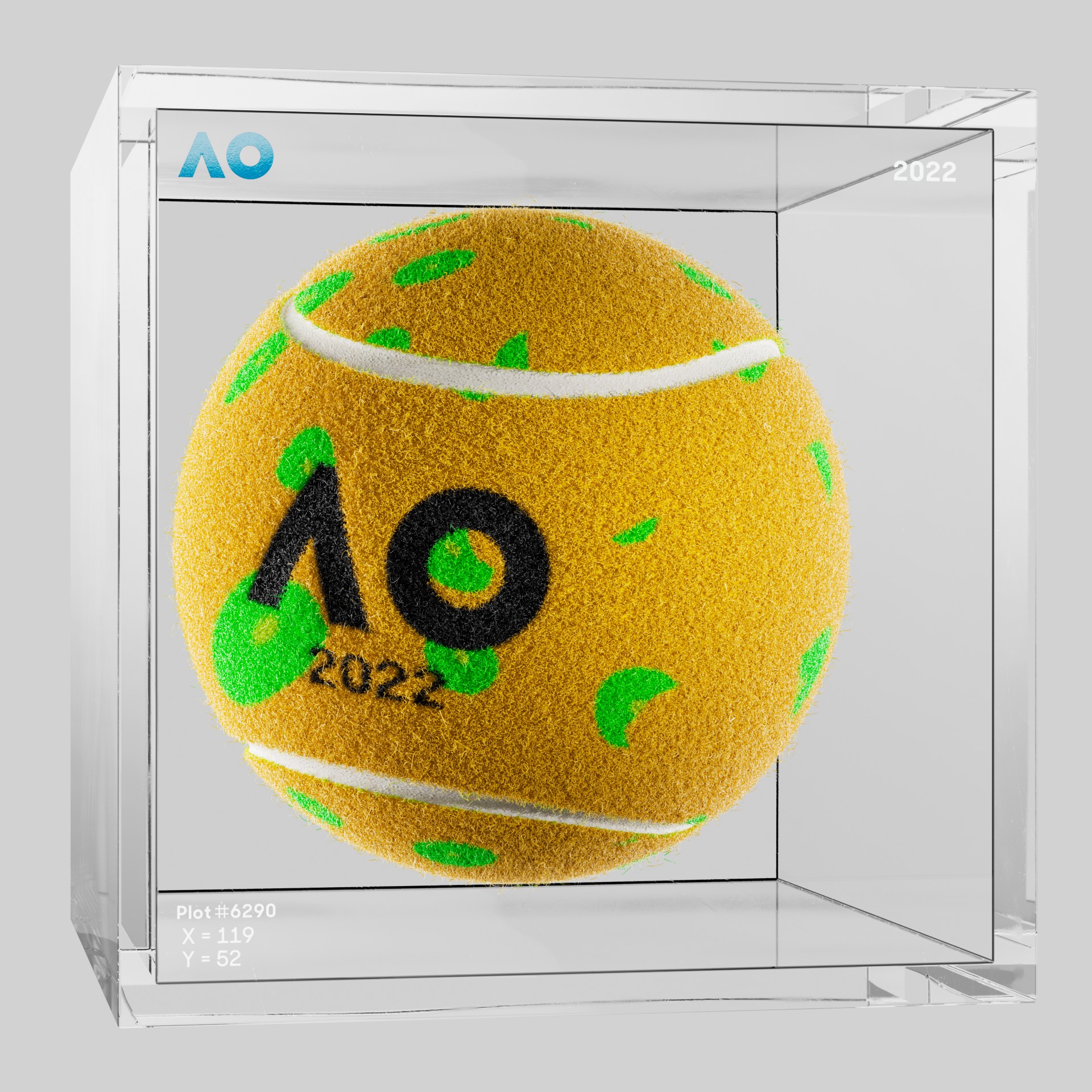 The Australian Open - The Australian Open Art Ball - AO Art Ball #2580 - NFT # 2580