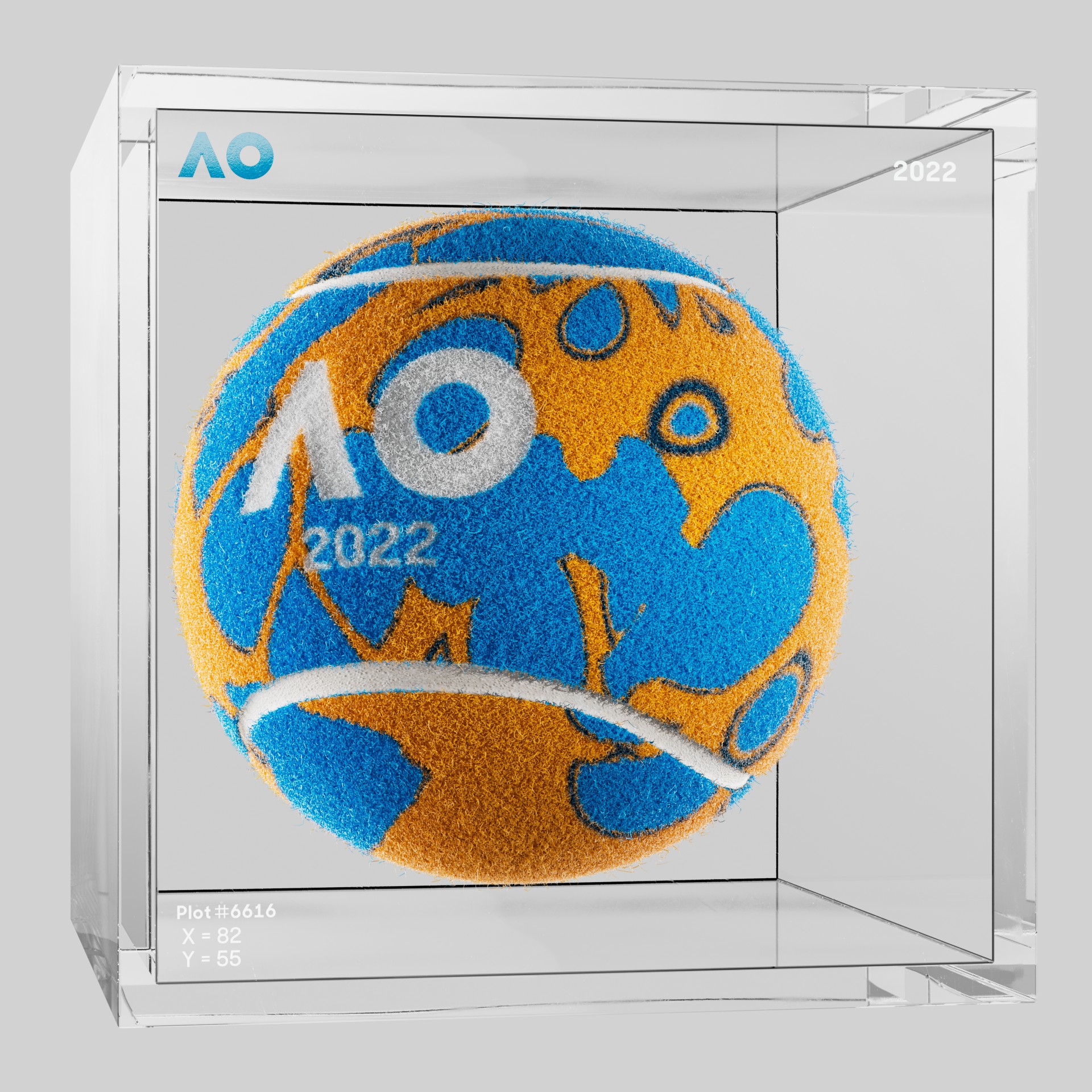 The Australian Open - The Australian Open Art Ball - AO Art Ball #2592 - NFT # 2592