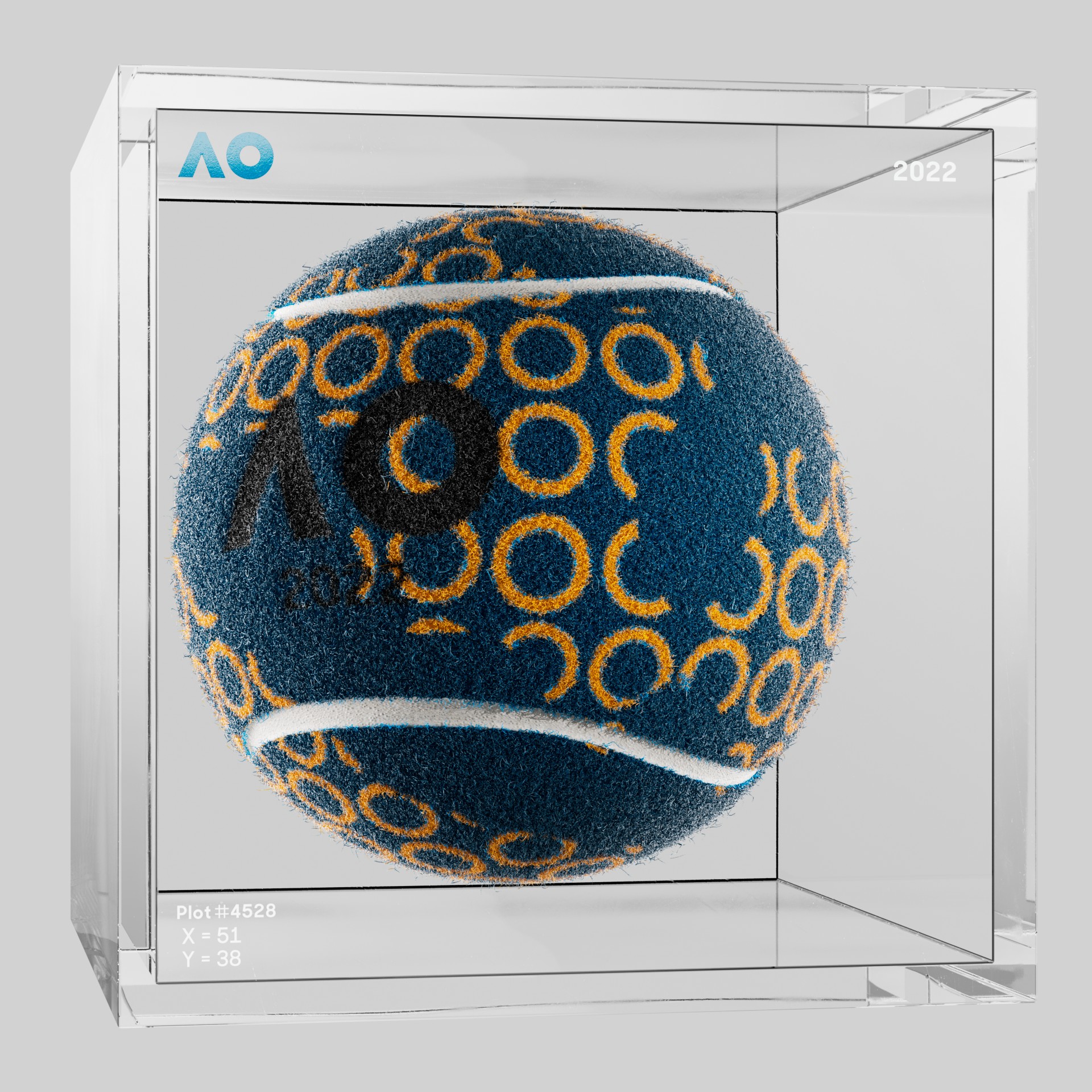 The Australian Open - The Australian Open Art Ball - AO Art Ball #2593 - NFT # 2593