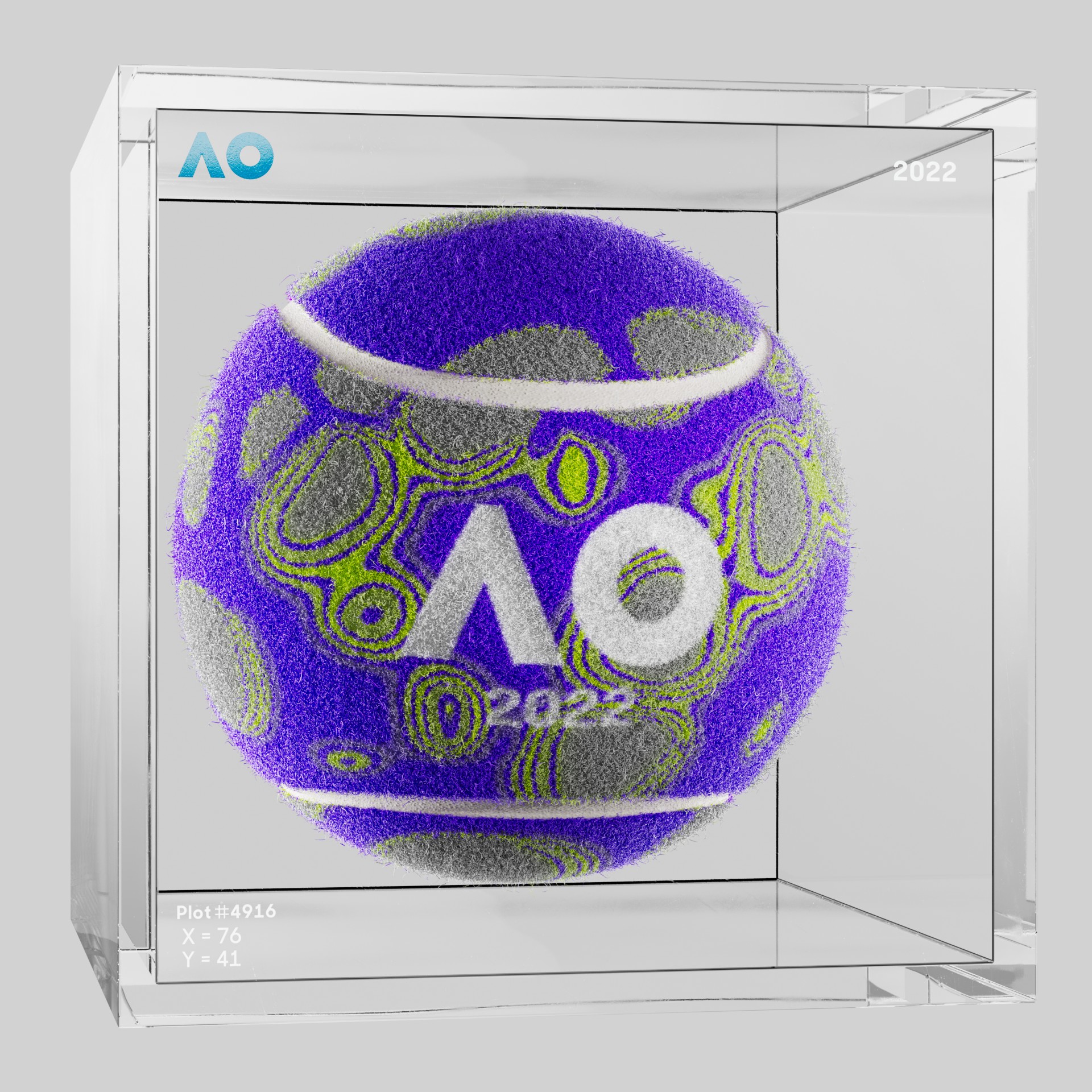 The Australian Open - The Australian Open Art Ball - AO Art Ball #2594 - NFT # 2594