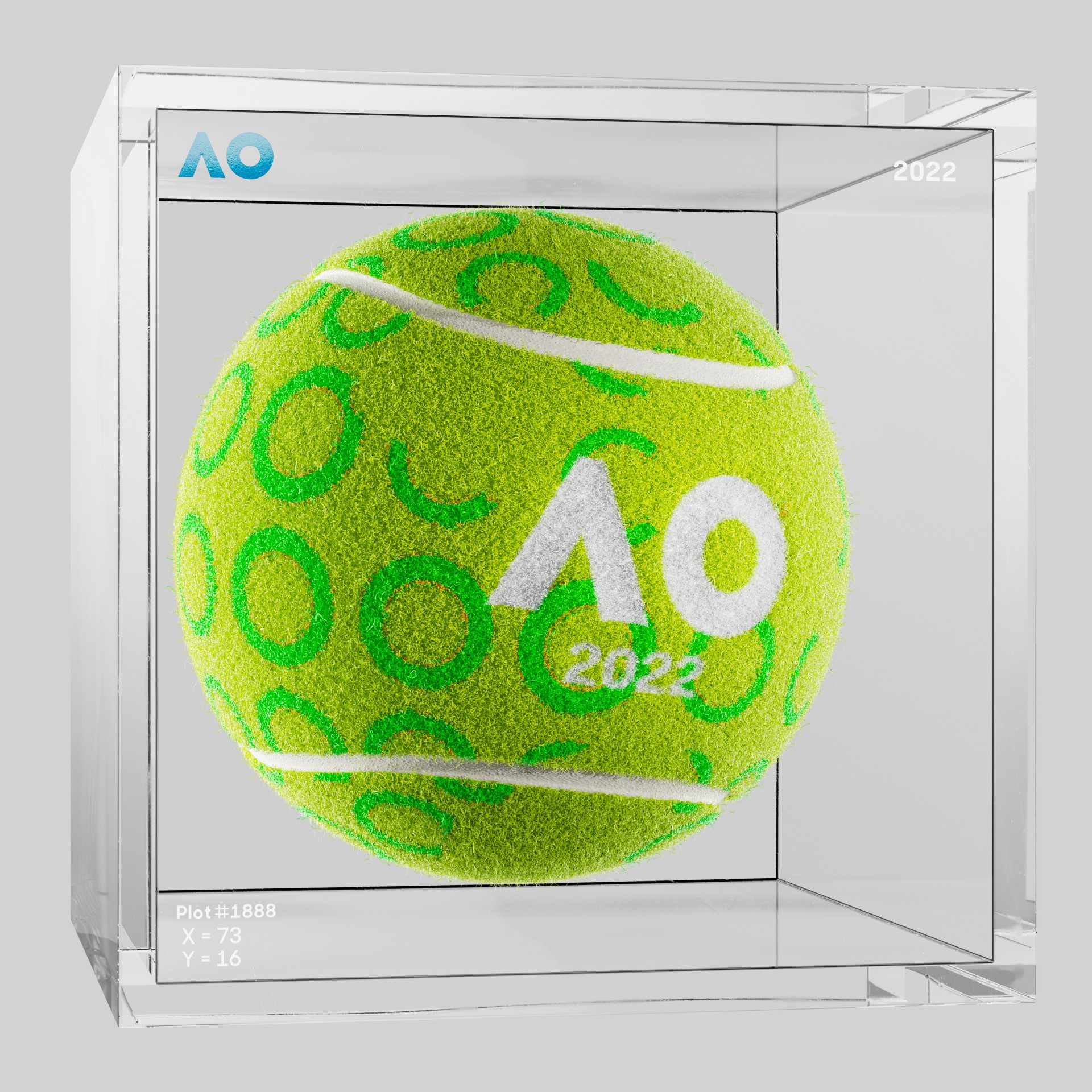The Australian Open - The Australian Open Art Ball - AO Art Ball #2595 - NFT # 2595