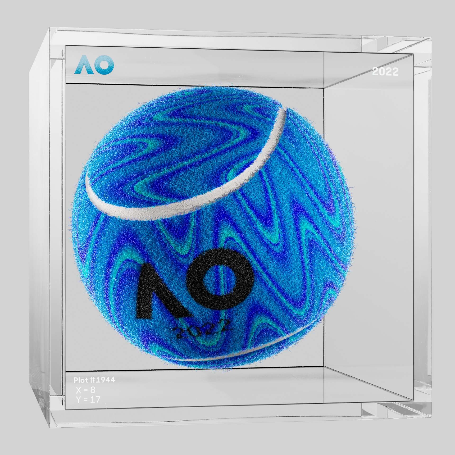 The Australian Open - The Australian Open Art Ball - AO Art Ball #2597 - NFT # 2597