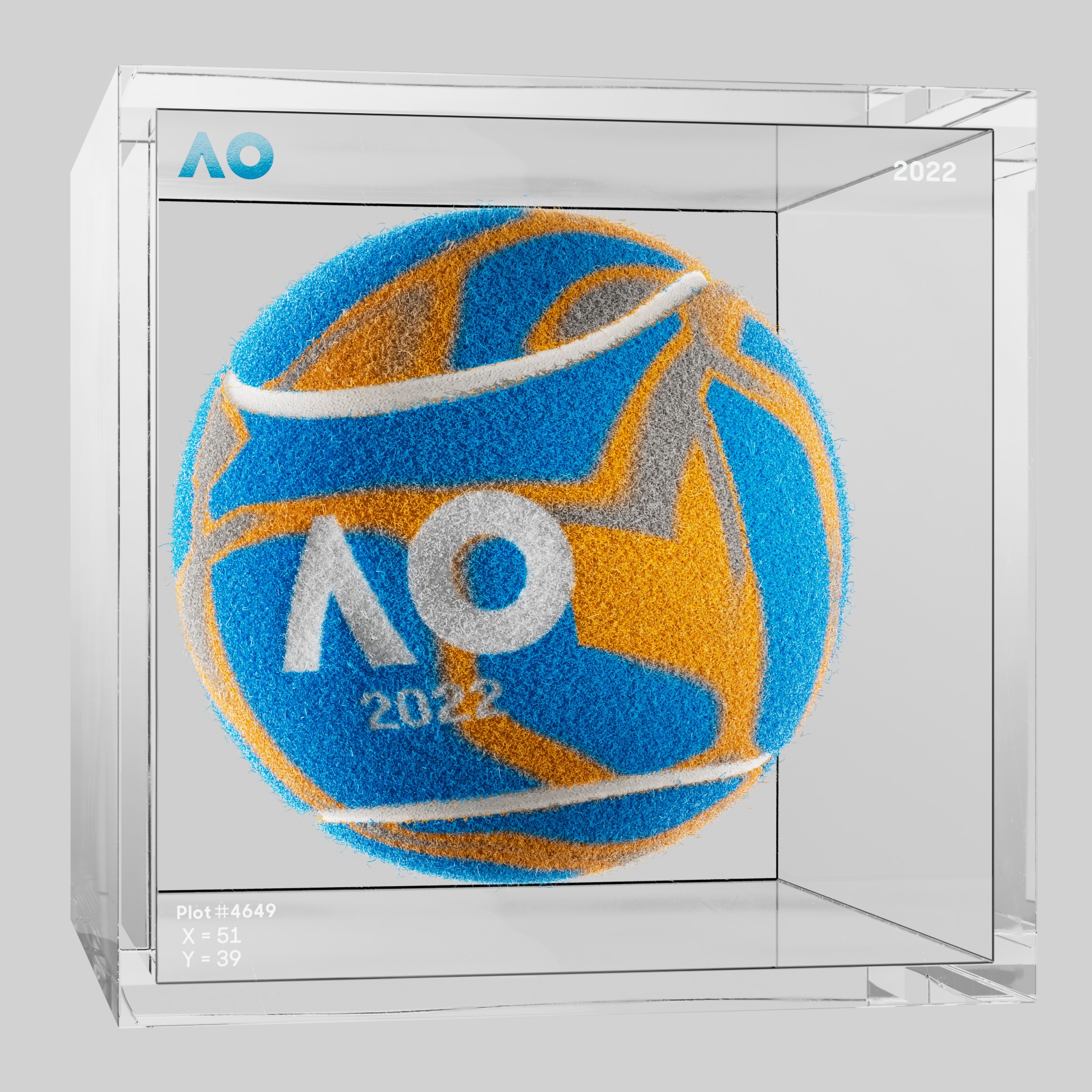 The Australian Open - The Australian Open Art Ball - AO Art Ball #2599 - NFT # 2599