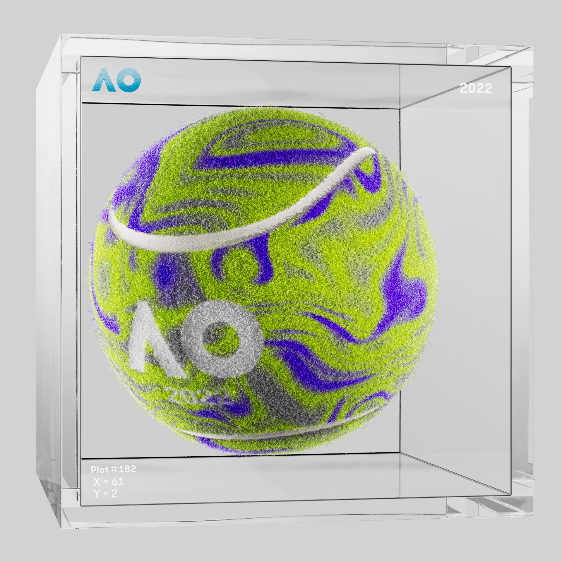 The Australian Open - The Australian Open Art Ball - AO Art Ball #2600 - NFT # 2600