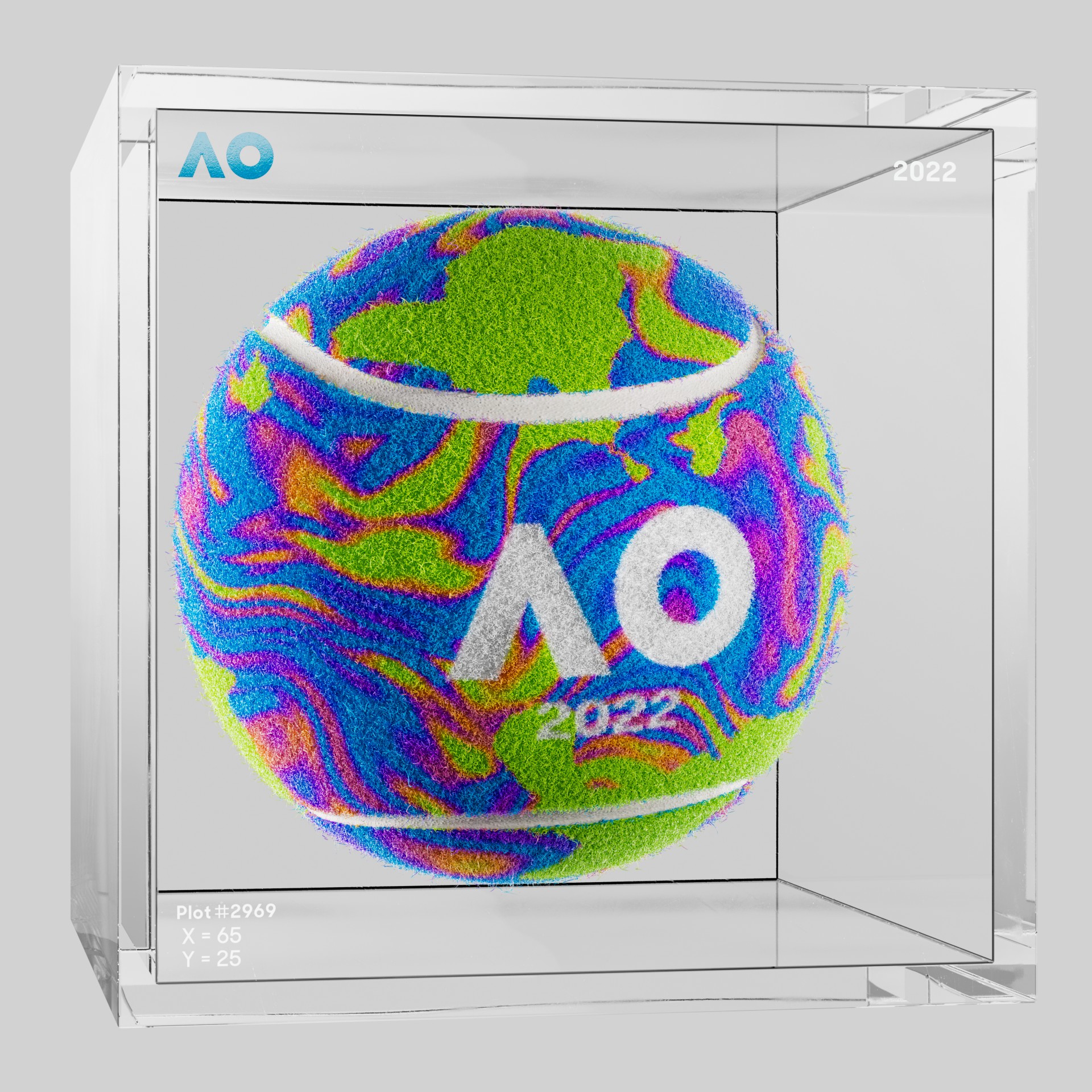 The Australian Open - The Australian Open Art Ball - AO Art Ball #2605 - NFT # 2605