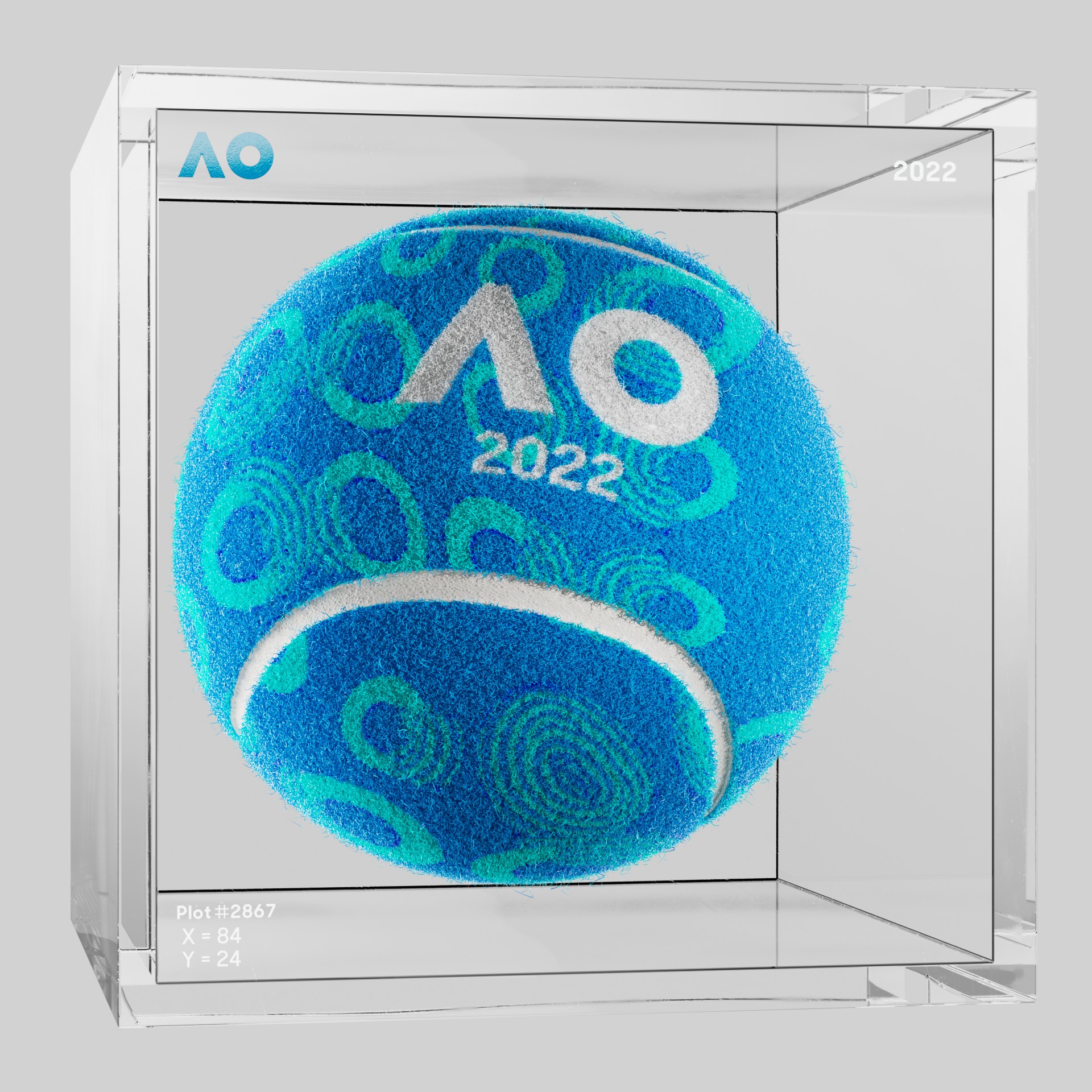 The Australian Open - The Australian Open Art Ball - AO Art Ball #2607 - NFT # 2607