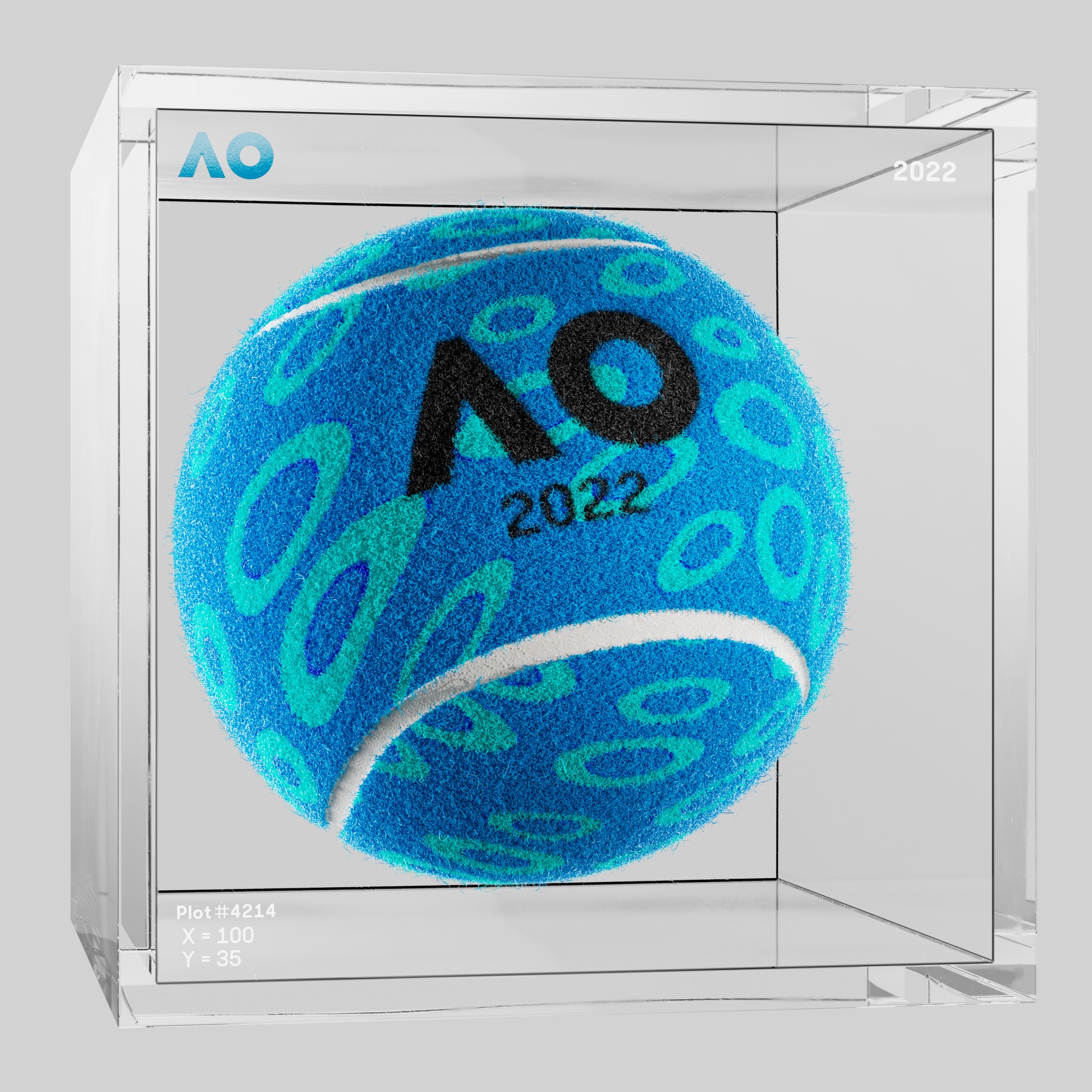 The Australian Open - The Australian Open Art Ball - AO Art Ball #2610 - NFT # 2610