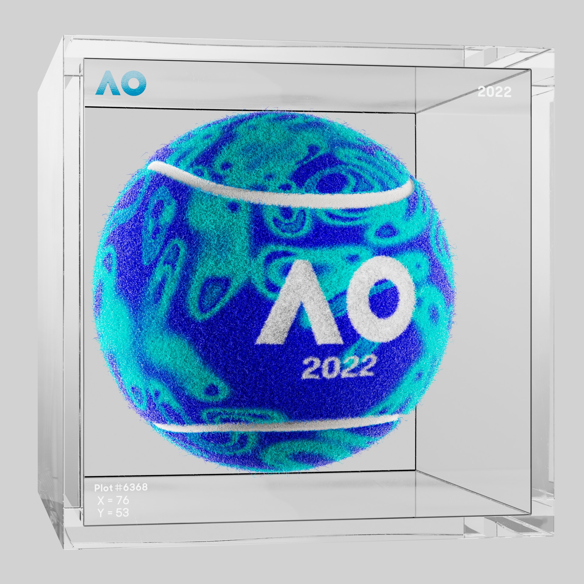 The Australian Open - The Australian Open Art Ball - AO Art Ball #2612 - NFT # 2612