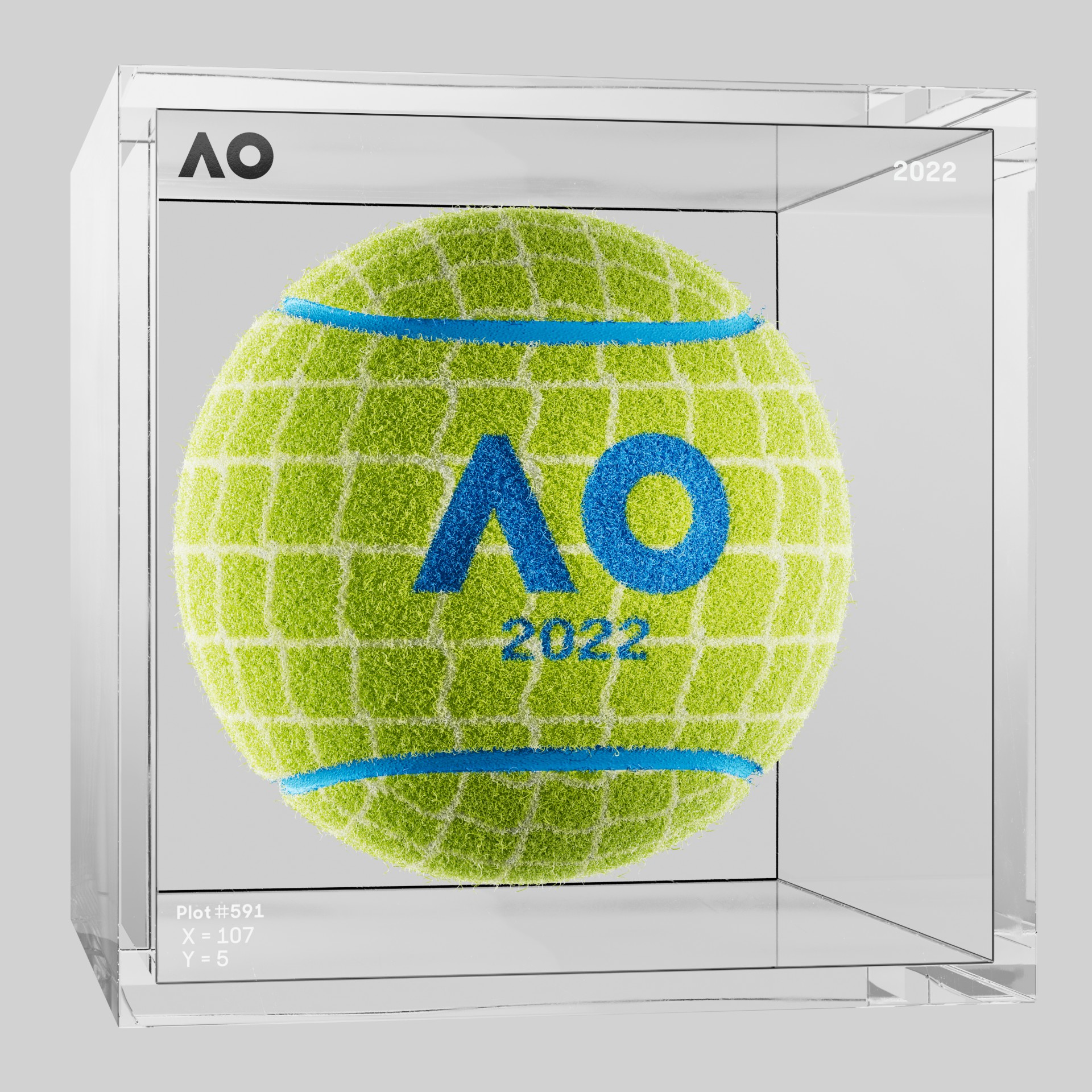 The Australian Open - The Australian Open Art Ball - AO Art Ball #2613 - NFT # 2613