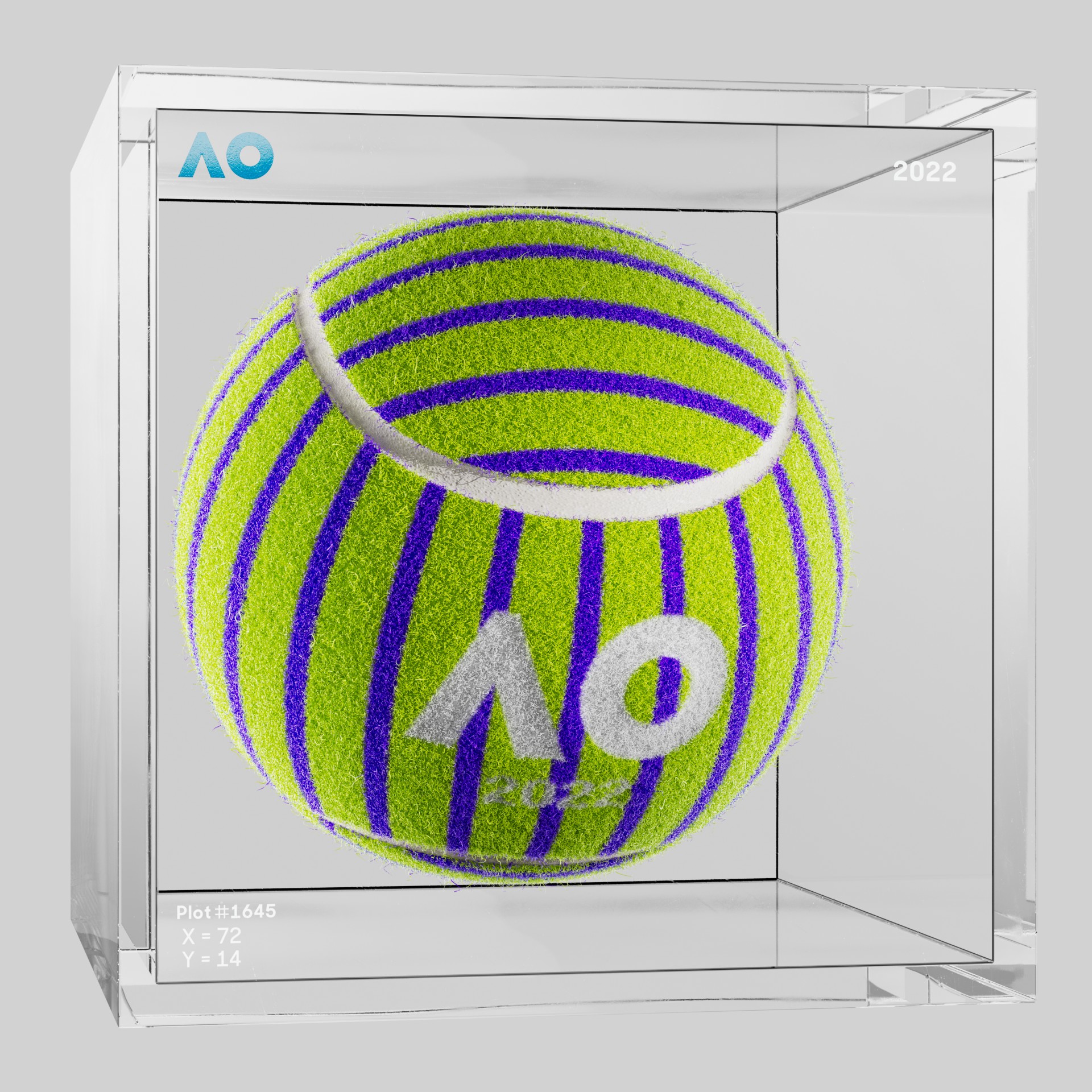 The Australian Open - The Australian Open Art Ball - AO Art Ball #2614 - NFT # 2614