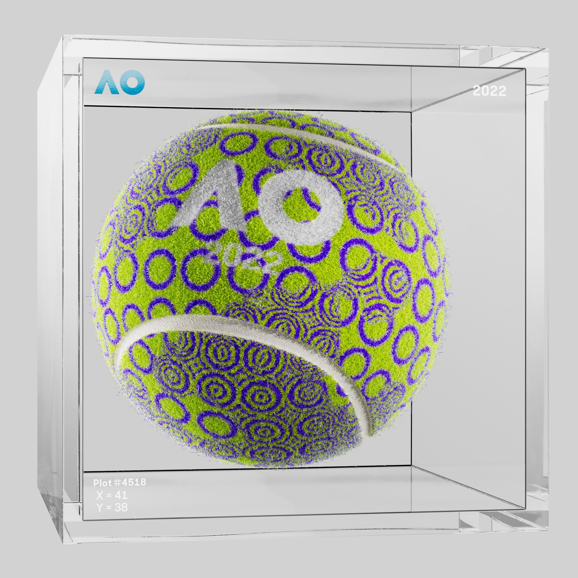 The Australian Open - The Australian Open Art Ball - AO Art Ball #2620 - NFT # 2620