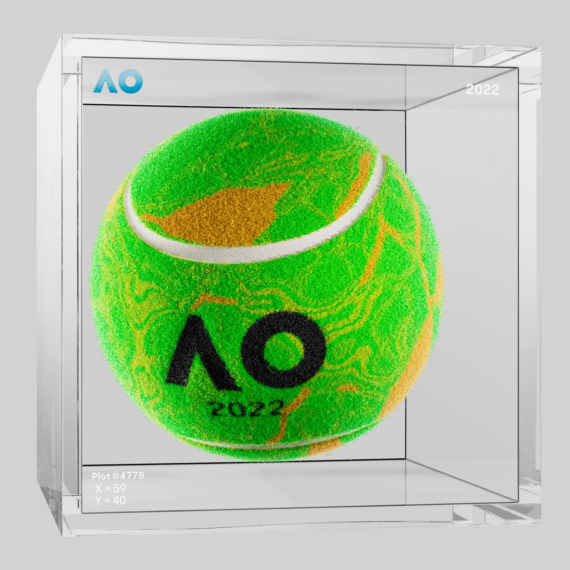 The Australian Open - The Australian Open Art Ball - AO Art Ball #2625 - NFT # 2625