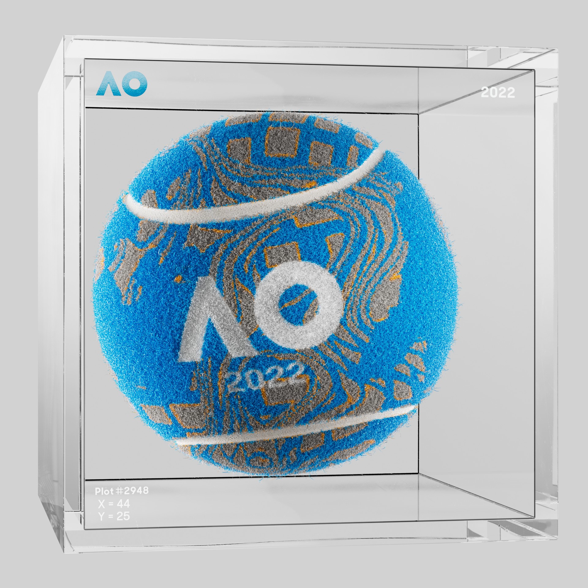 The Australian Open - The Australian Open Art Ball - AO Art Ball #2629 - NFT # 2629