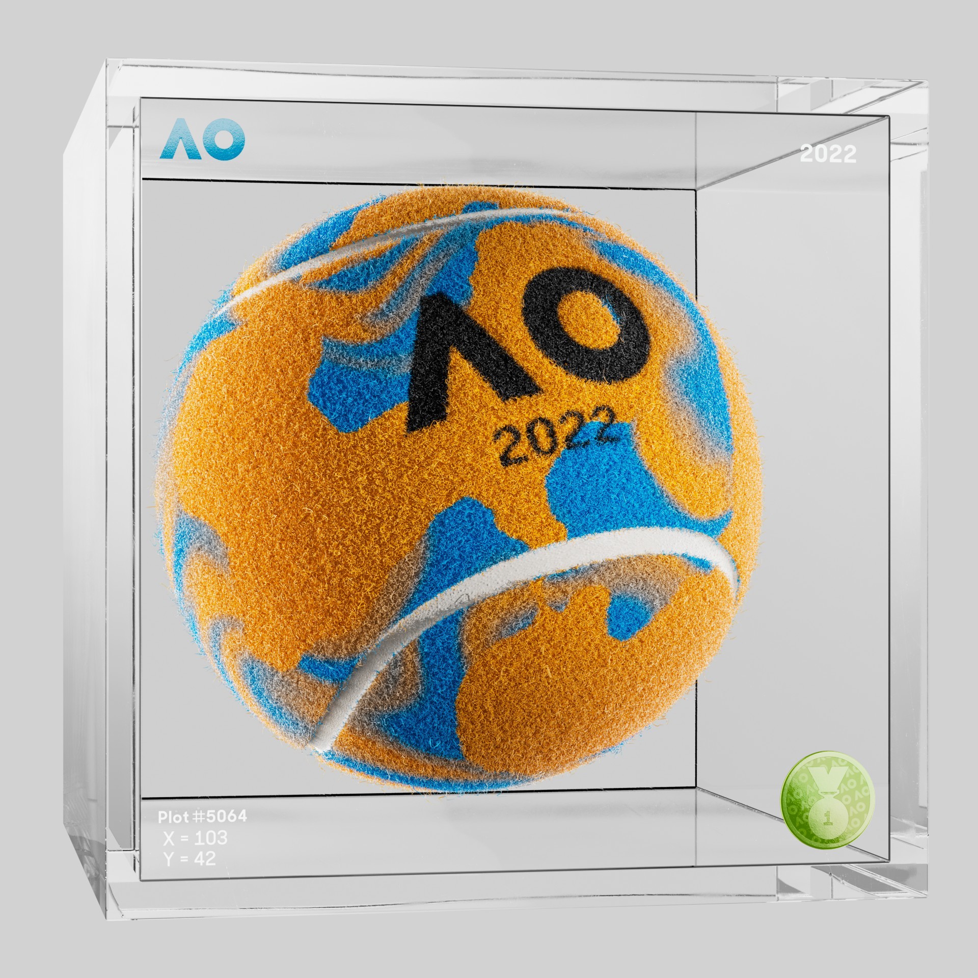 The Australian Open - The Australian Open Art Ball - AO Art Ball #2633 - NFT # 2633