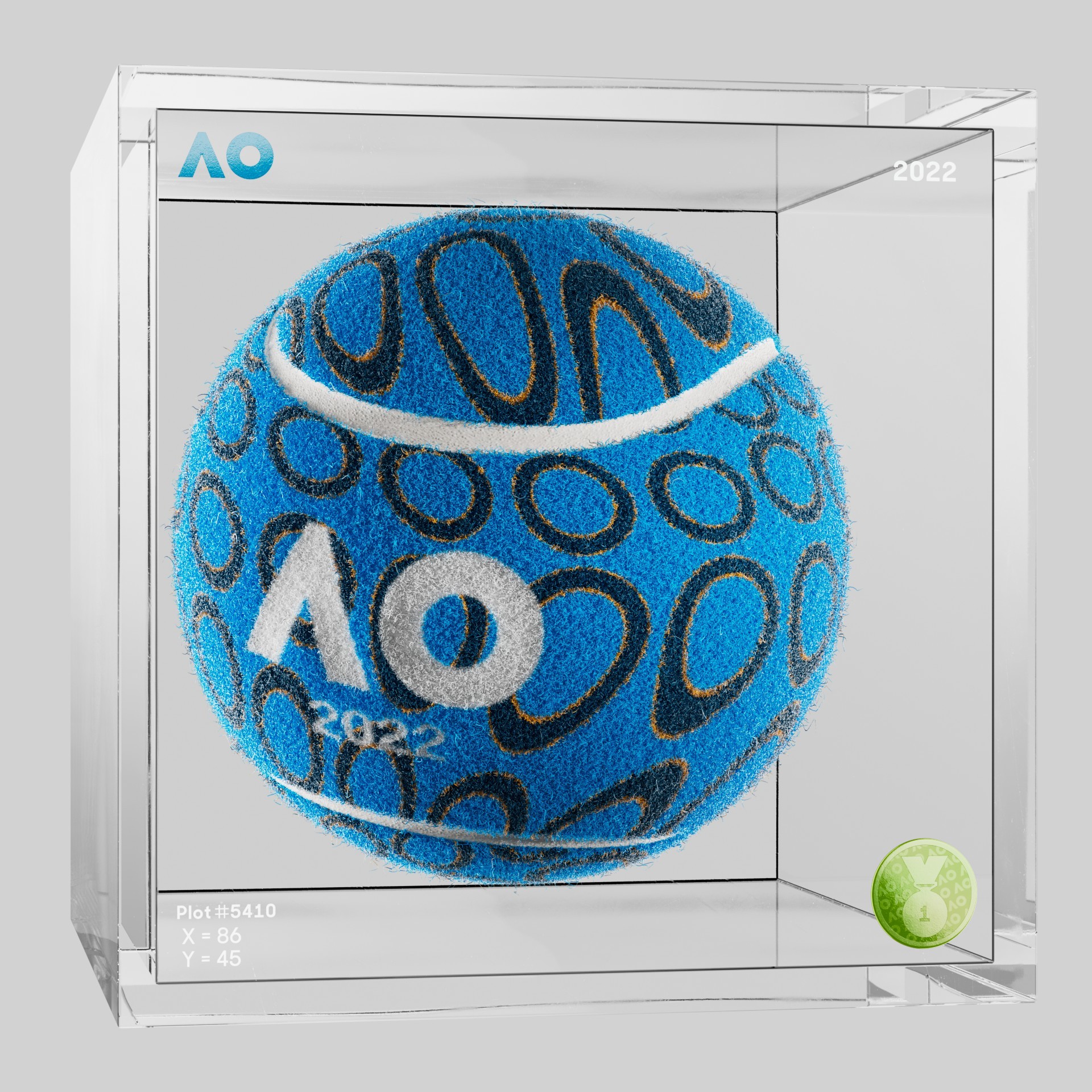 The Australian Open - The Australian Open Art Ball - AO Art Ball #2636 - NFT # 2636