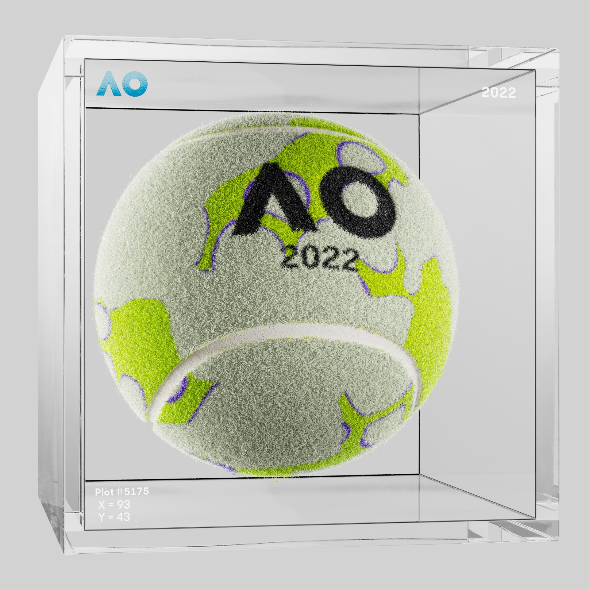 The Australian Open - The Australian Open Art Ball - AO Art Ball #2639 - NFT # 2639