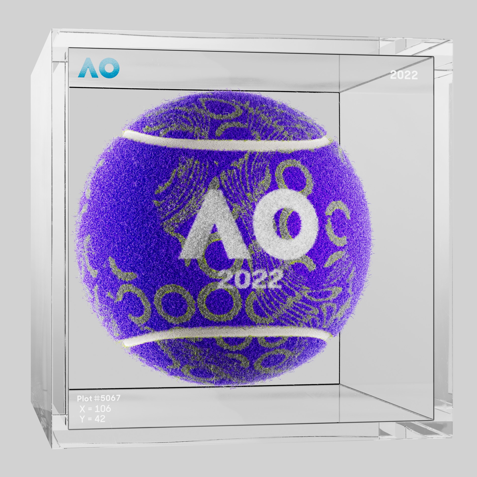 The Australian Open - The Australian Open Art Ball - AO Art Ball #2649 - NFT # 2649