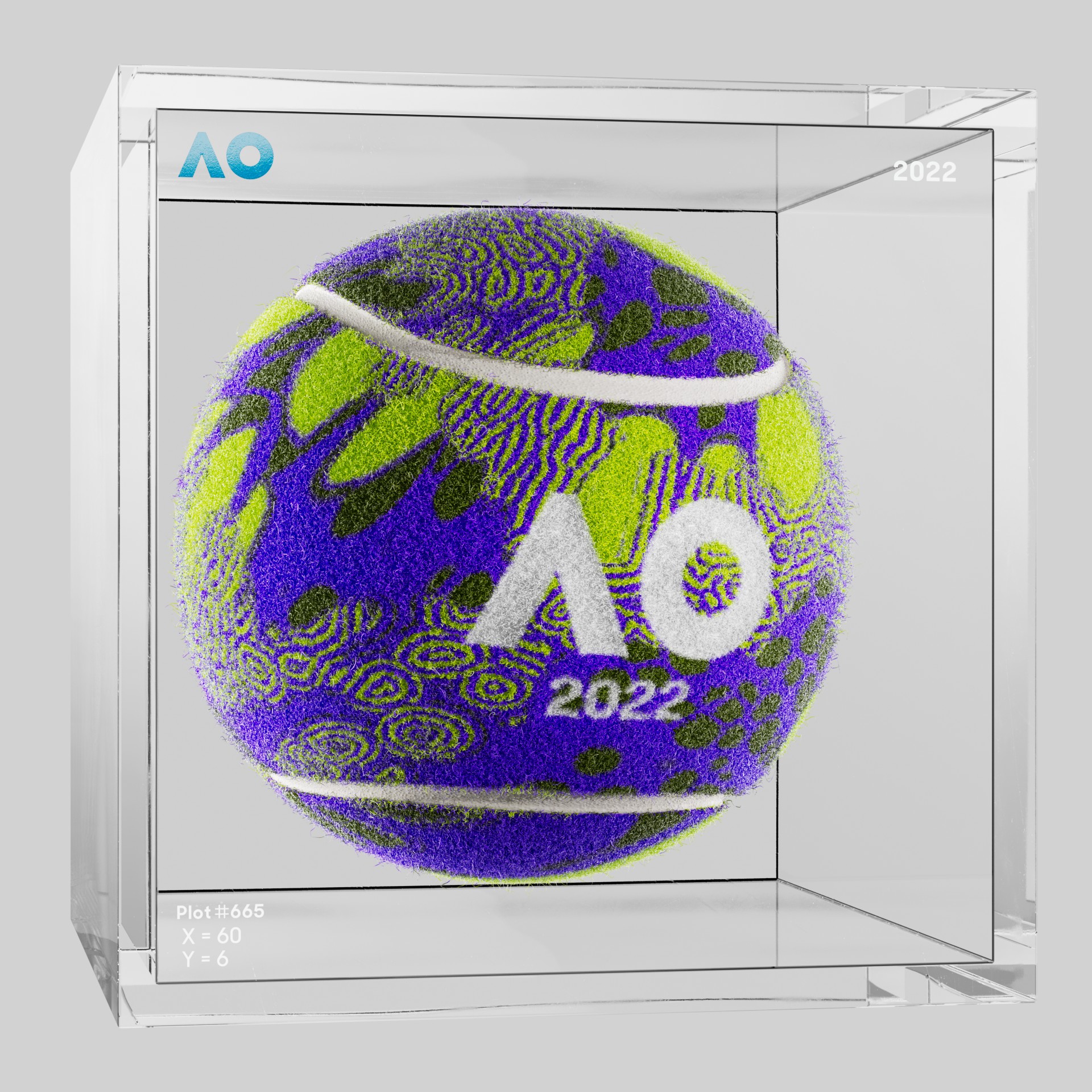 The Australian Open - The Australian Open Art Ball - AO Art Ball #2651 - NFT # 2651
