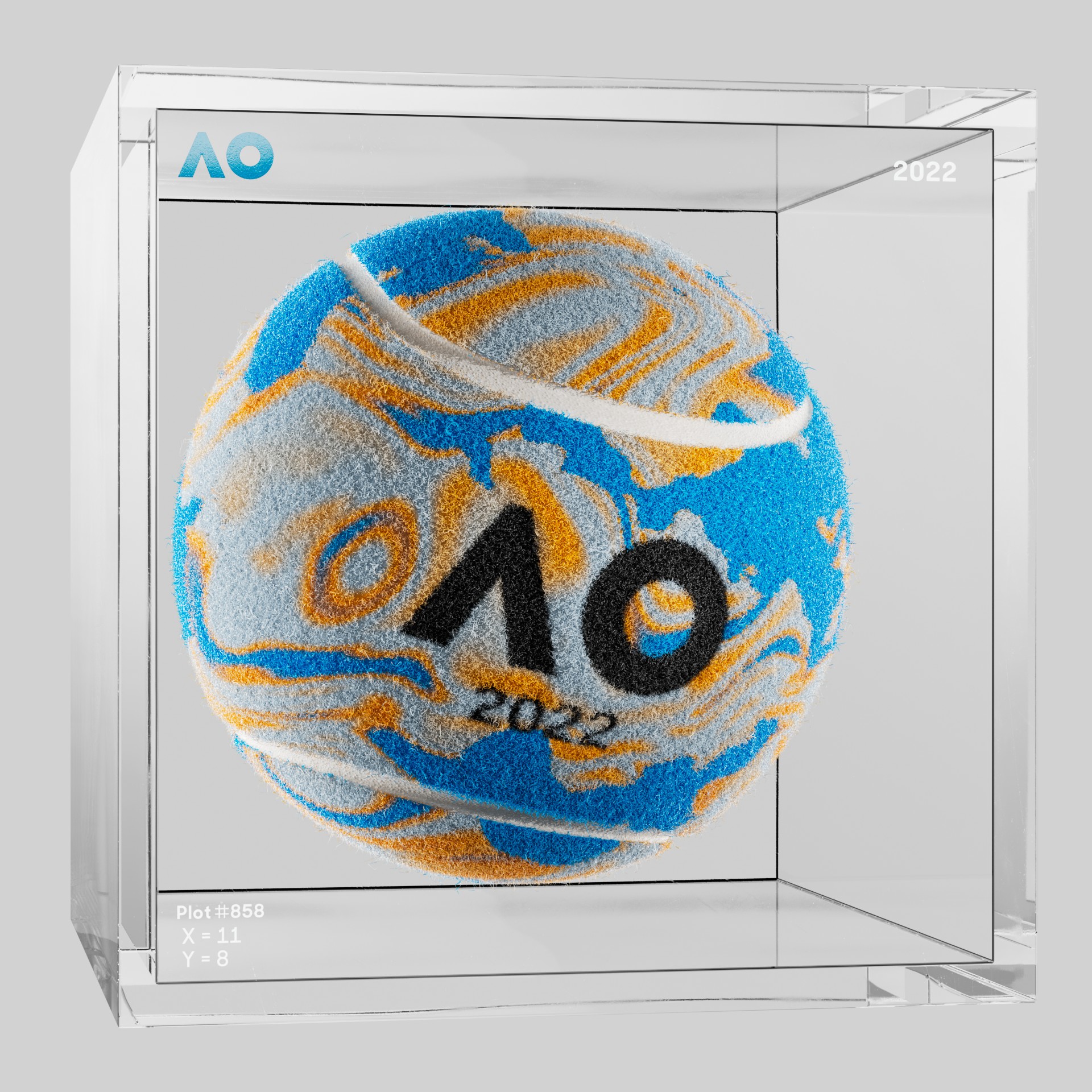 The Australian Open - The Australian Open Art Ball - AO Art Ball #2652 - NFT # 2652