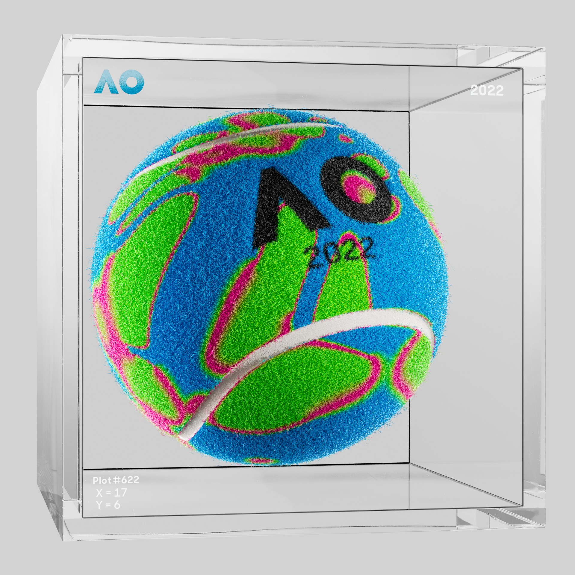 The Australian Open - The Australian Open Art Ball - AO Art Ball #2654 - NFT # 2654