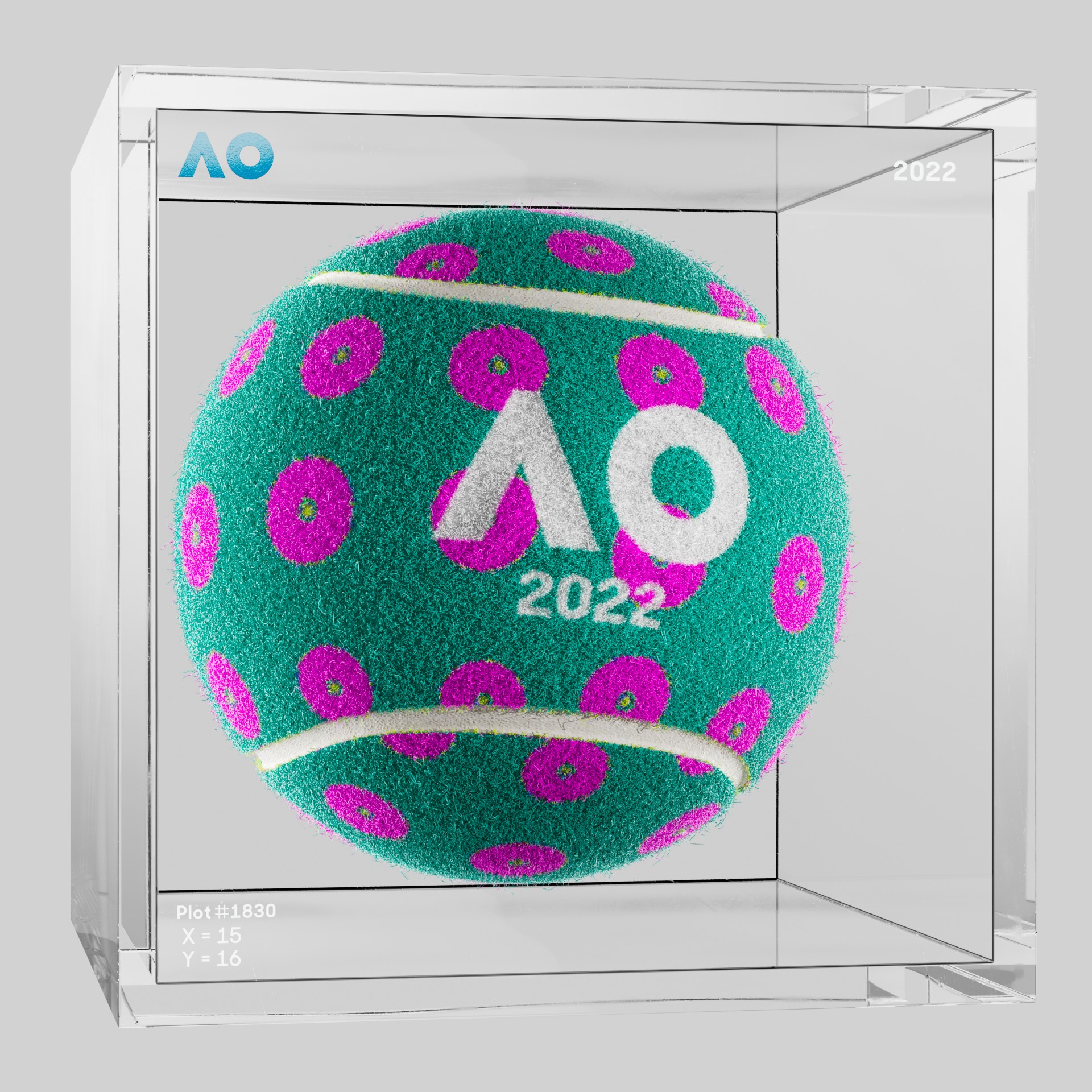 The Australian Open - The Australian Open Art Ball - AO Art Ball #2661 - NFT # 2661