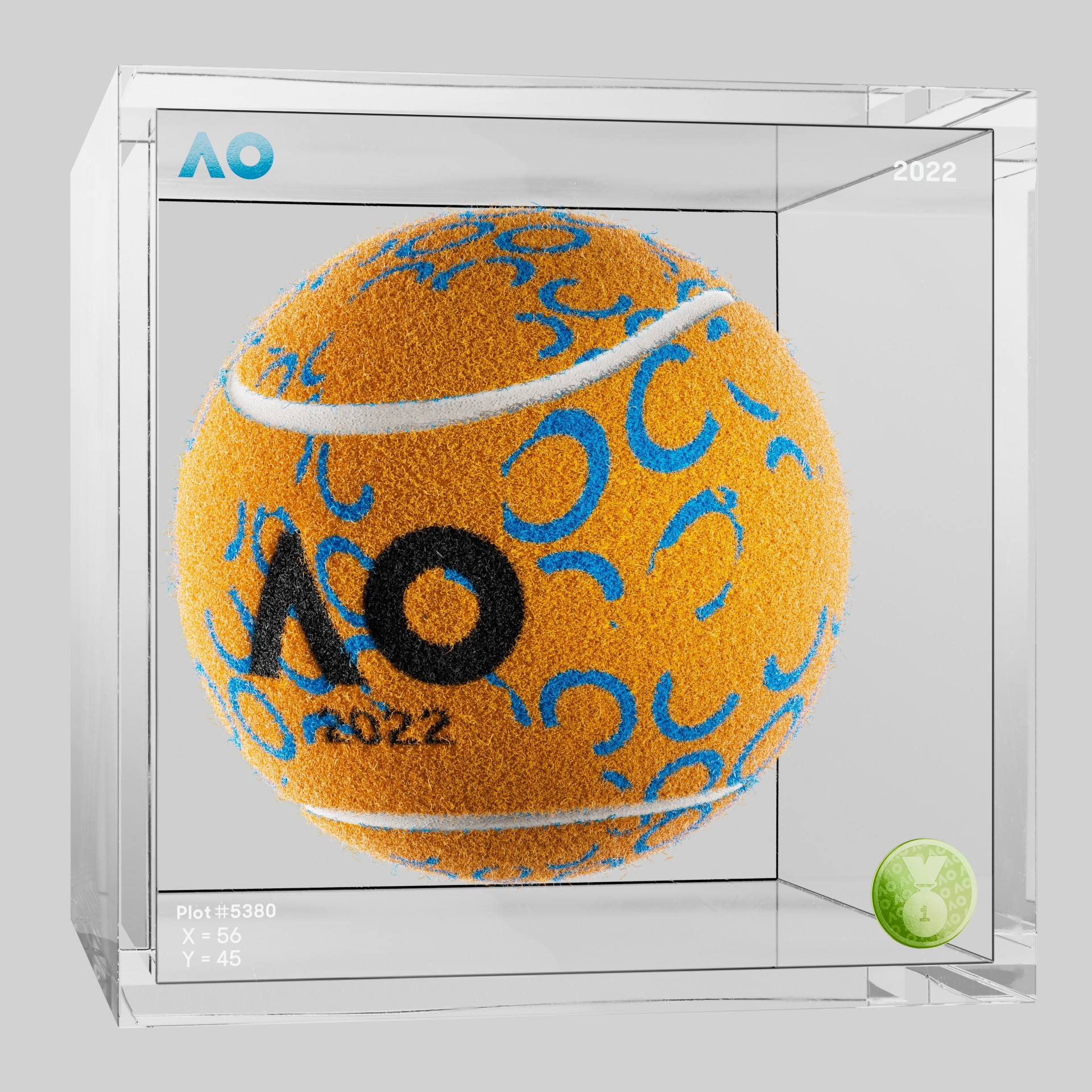 The Australian Open - The Australian Open Art Ball - AO Art Ball #2662 - NFT # 2662