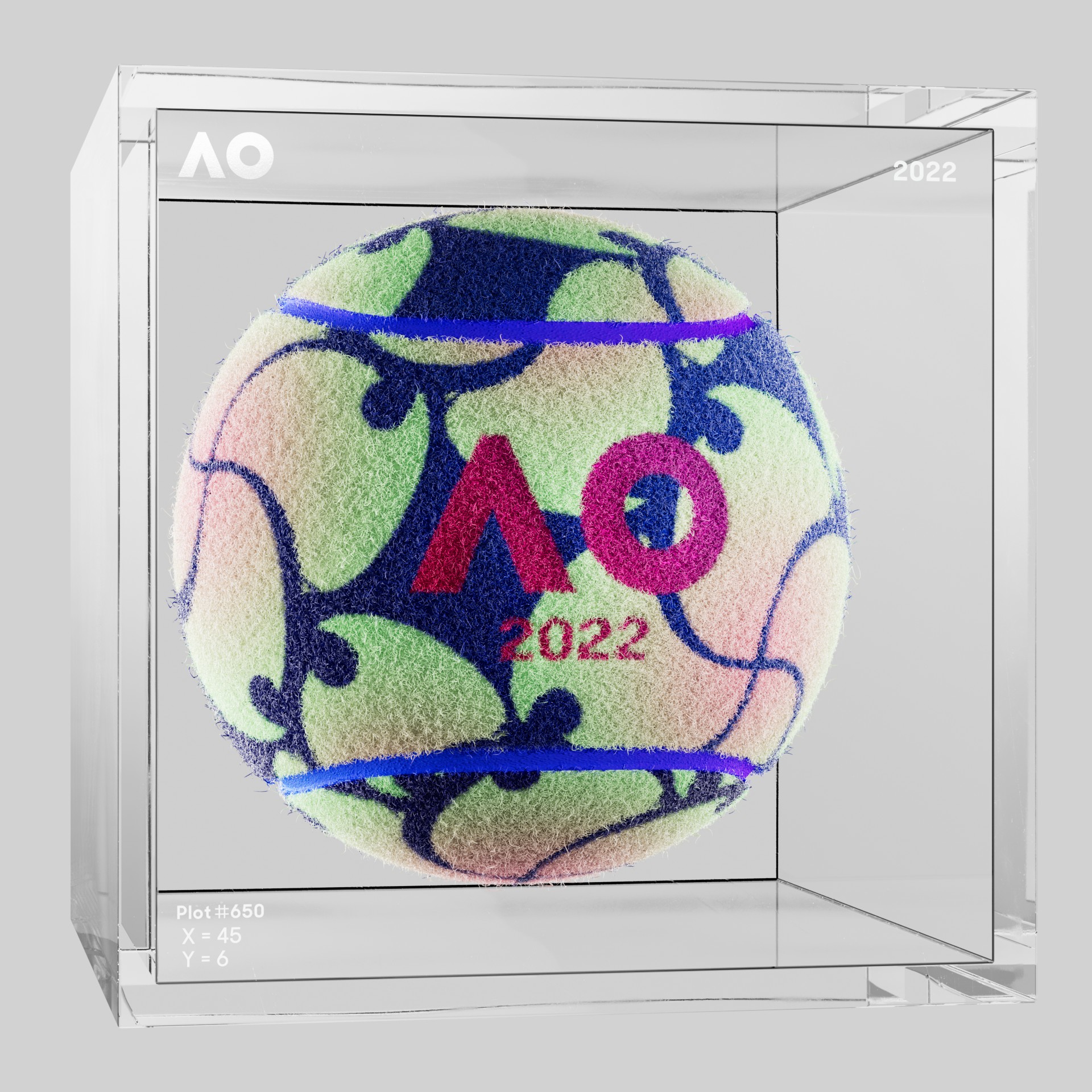 The Australian Open - The Australian Open Art Ball - AO Art Ball #2673 - NFT # 2673