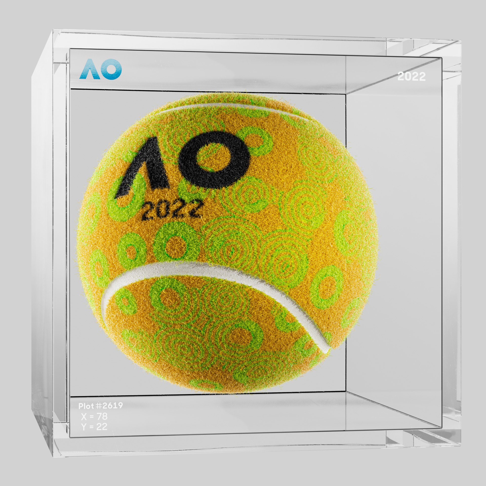 The Australian Open - The Australian Open Art Ball - AO Art Ball #2677 - NFT # 2677