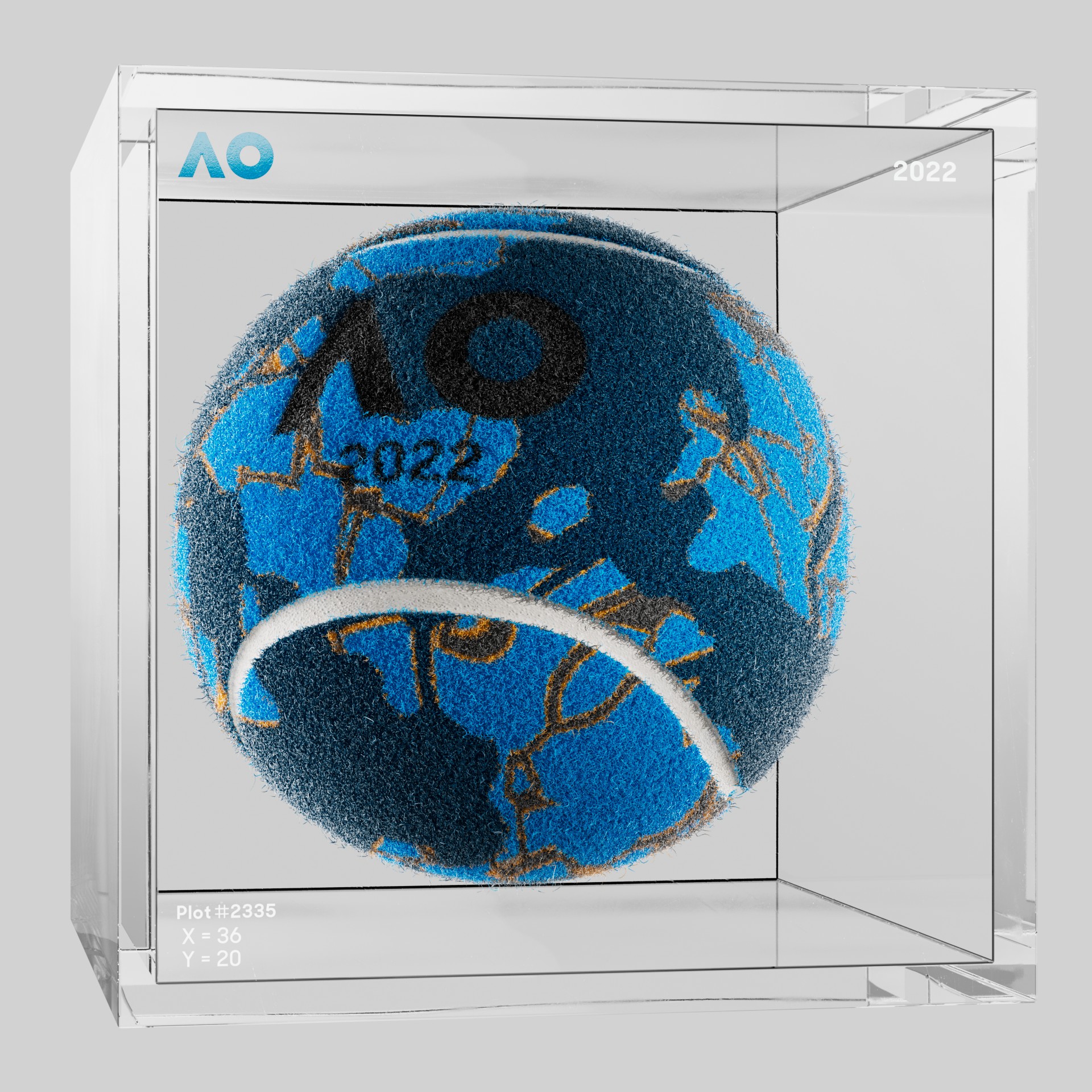 The Australian Open - The Australian Open Art Ball - AO Art Ball #2681 - NFT # 2681