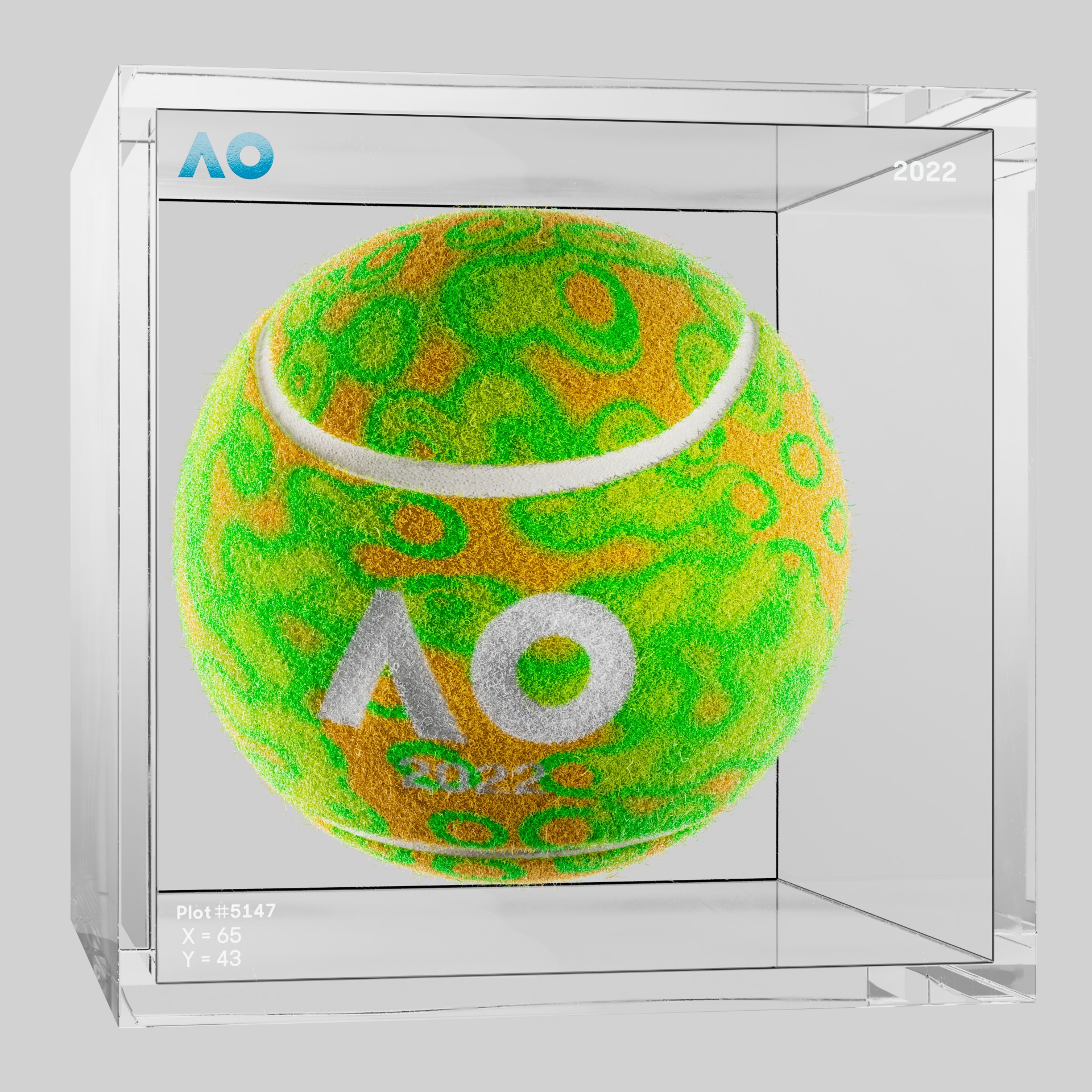 The Australian Open - The Australian Open Art Ball - AO Art Ball #2689 - NFT # 2689