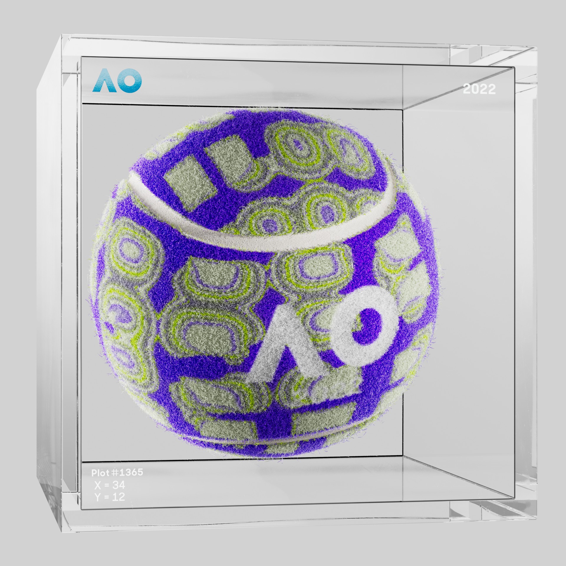 The Australian Open - The Australian Open Art Ball - AO Art Ball #2690 - NFT # 2690