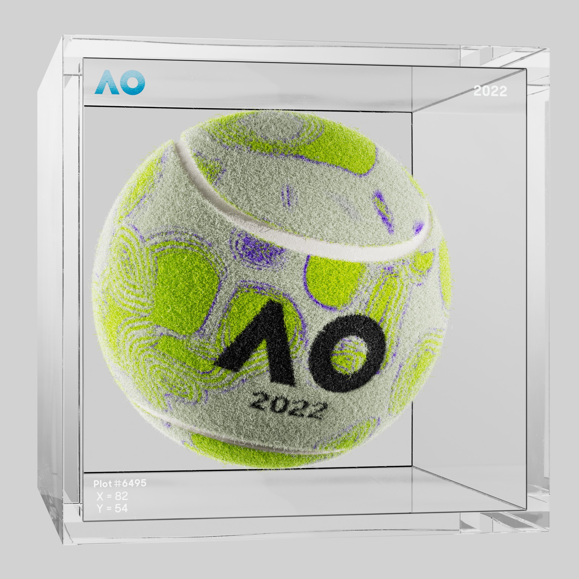The Australian Open - The Australian Open Art Ball - AO Art Ball #2698 - NFT # 2698