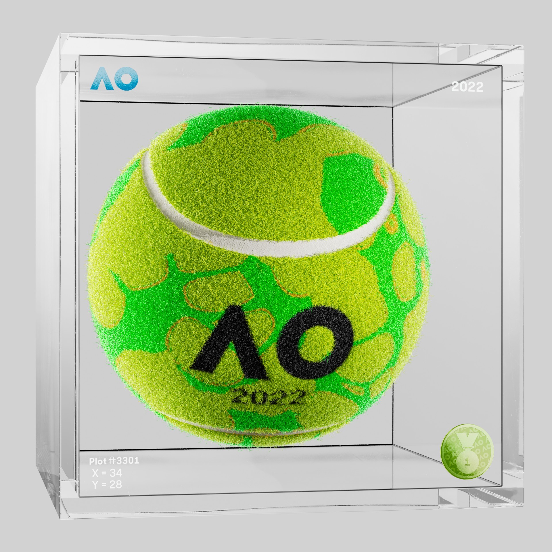 The Australian Open - The Australian Open Art Ball - AO Art Ball #27 - NFT # 27