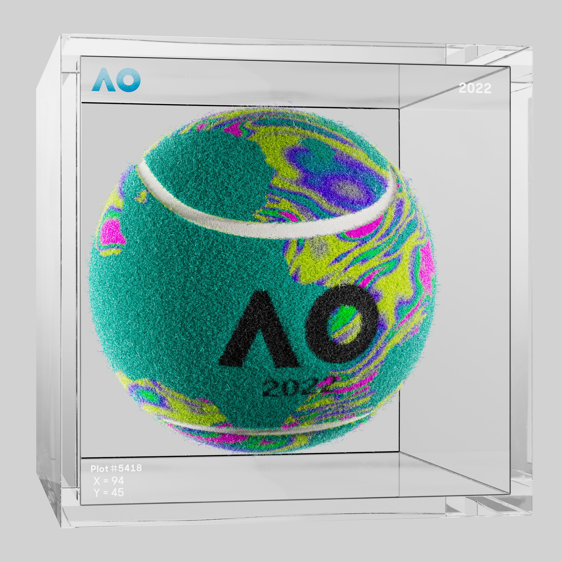 The Australian Open - The Australian Open Art Ball - AO Art Ball #2701 - NFT # 2701