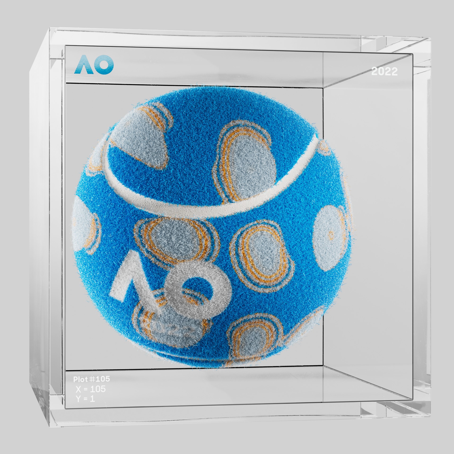 The Australian Open - The Australian Open Art Ball - AO Art Ball #2704 - NFT # 2704