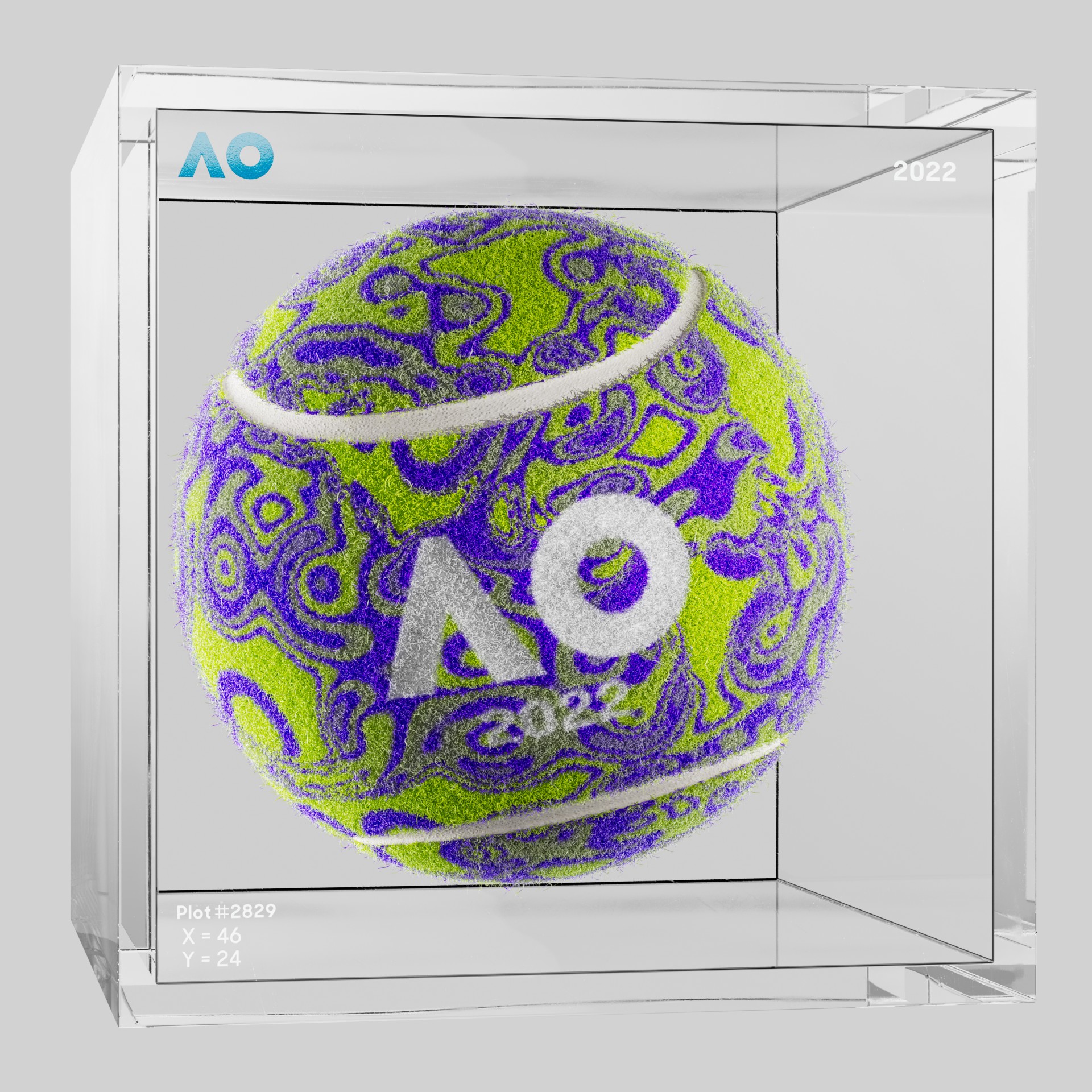 The Australian Open - The Australian Open Art Ball - AO Art Ball #2705 - NFT # 2705