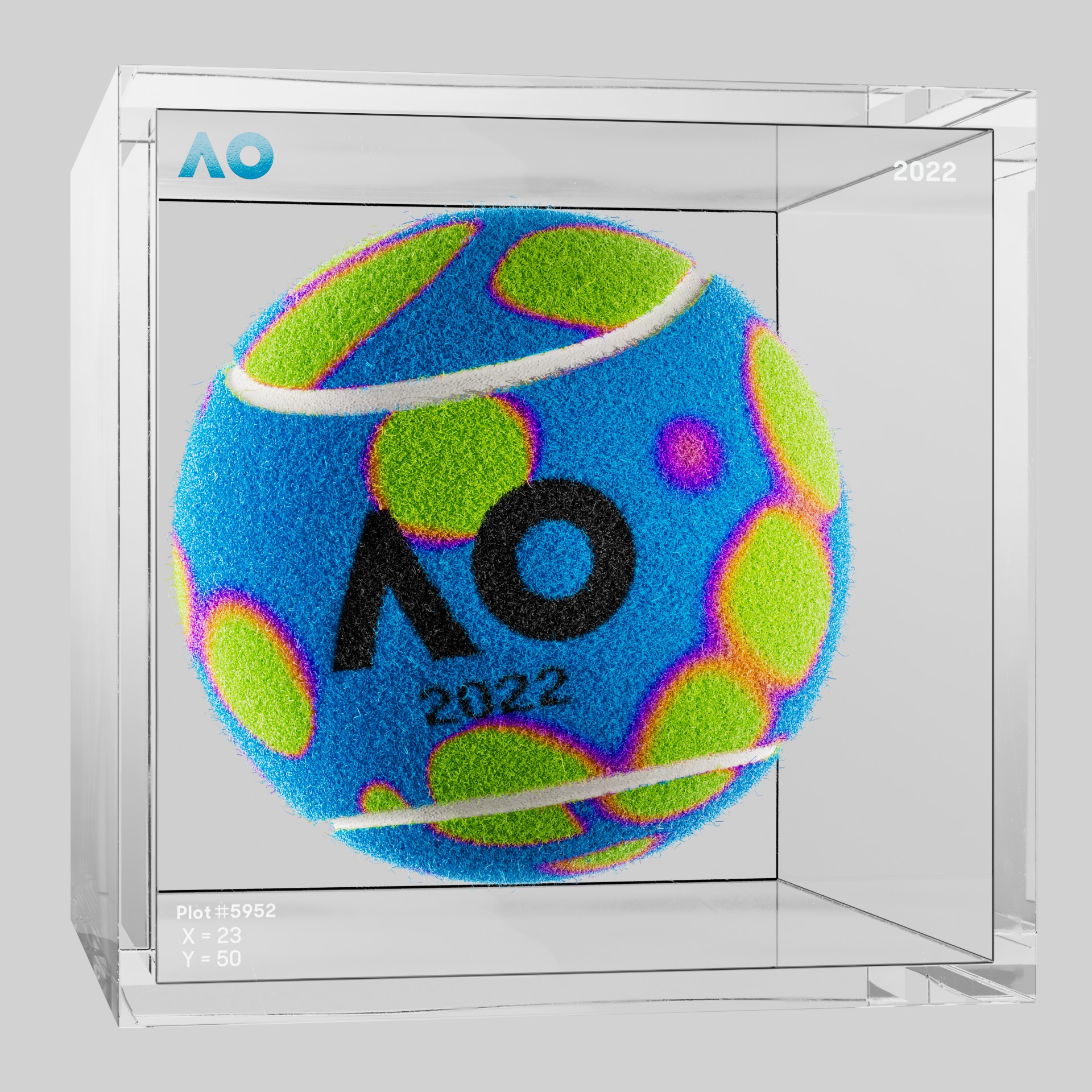 The Australian Open - The Australian Open Art Ball - AO Art Ball #2710 - NFT # 2710