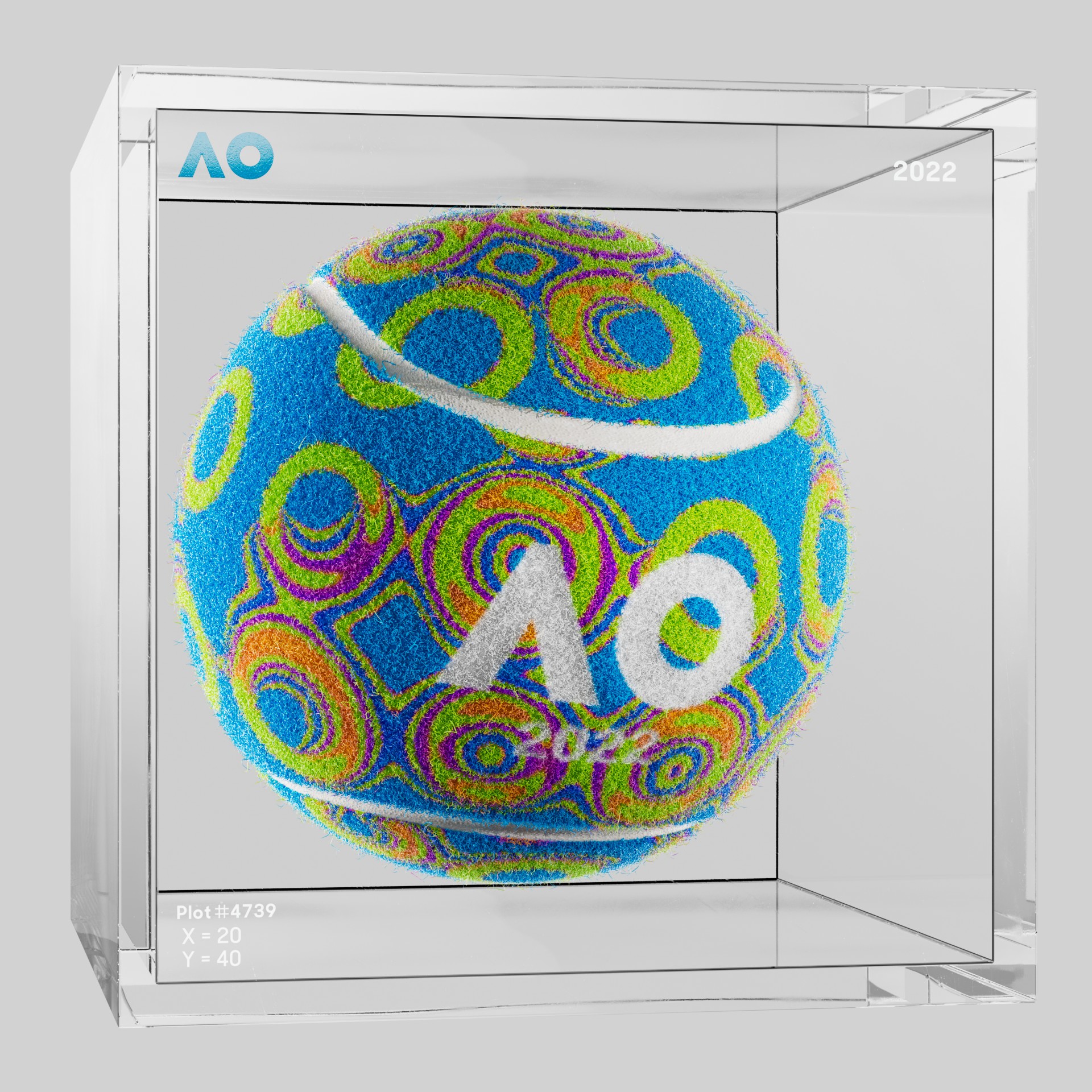 The Australian Open - The Australian Open Art Ball - AO Art Ball #2715 - NFT # 2715