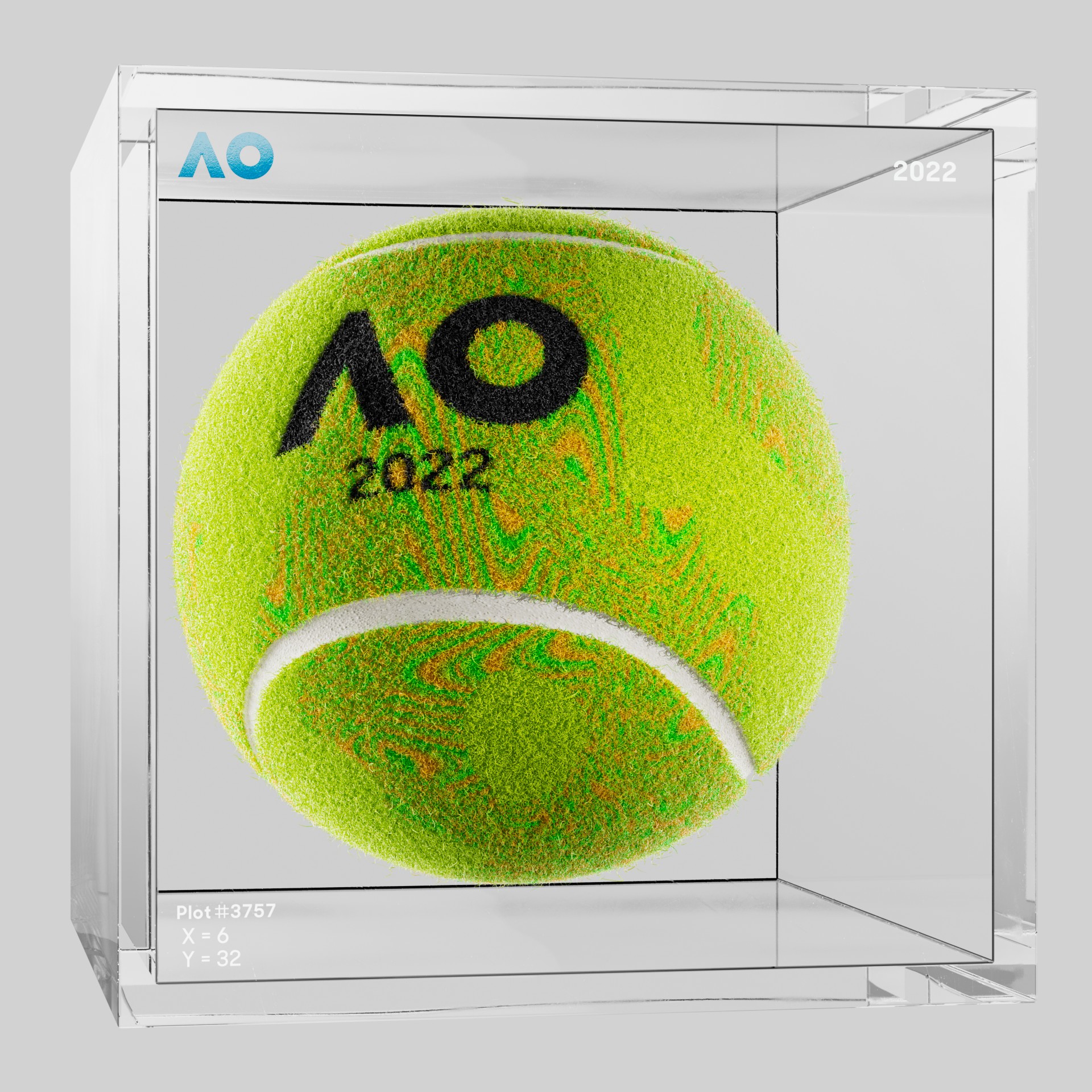 The Australian Open - The Australian Open Art Ball - AO Art Ball #2718 - NFT # 2718