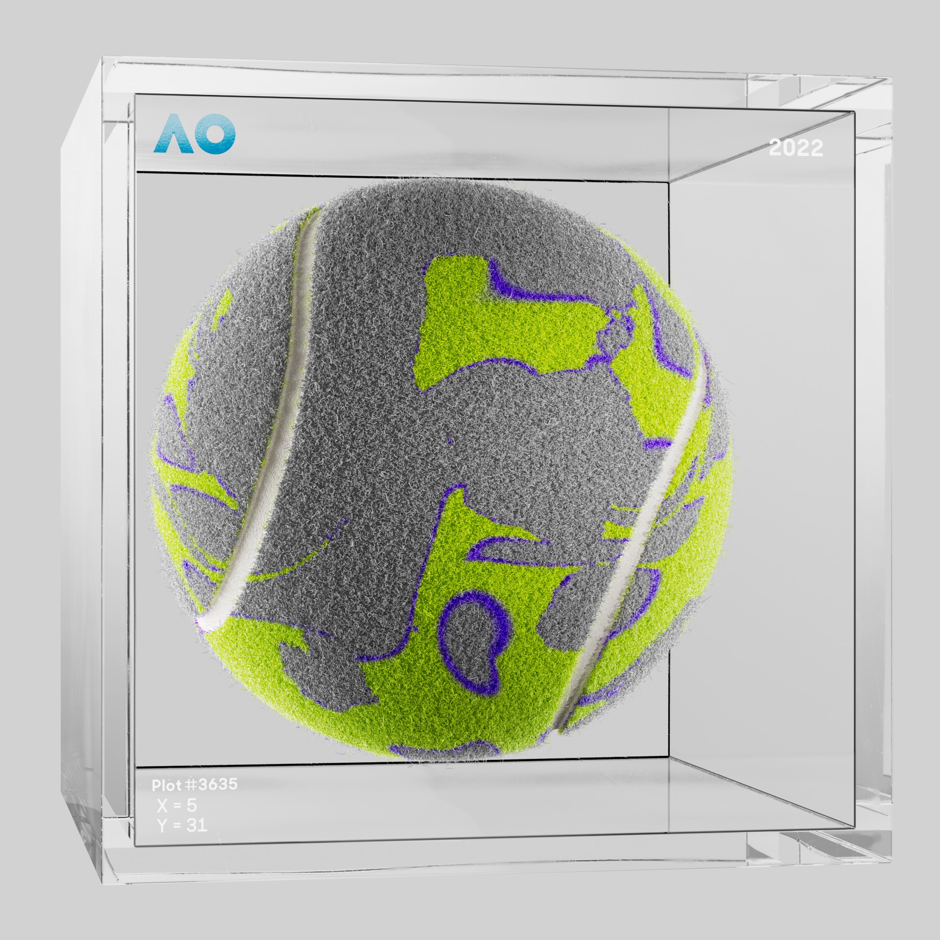 The Australian Open - The Australian Open Art Ball - AO Art Ball #2725 - NFT # 2725