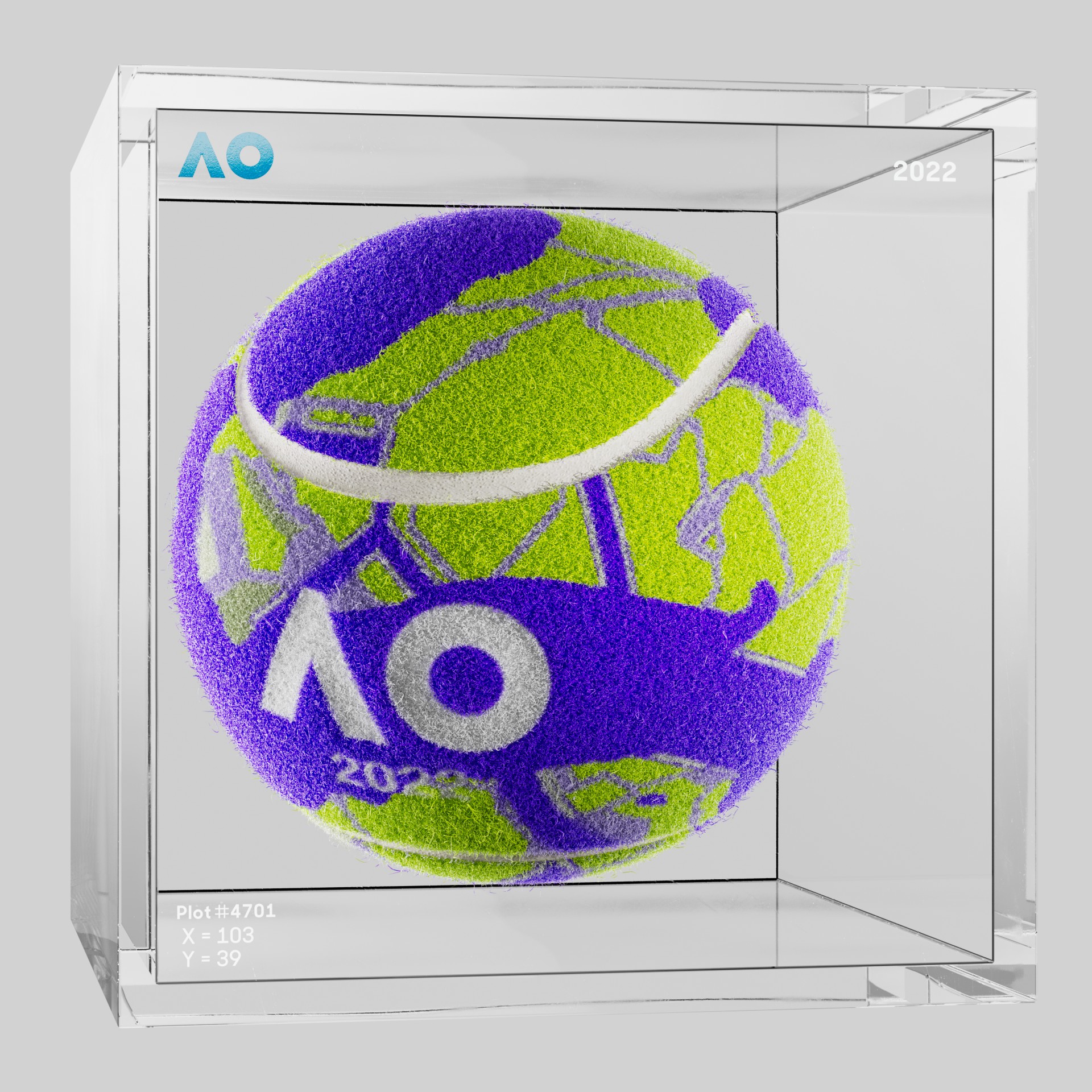 The Australian Open - The Australian Open Art Ball - AO Art Ball #2727 - NFT # 2727