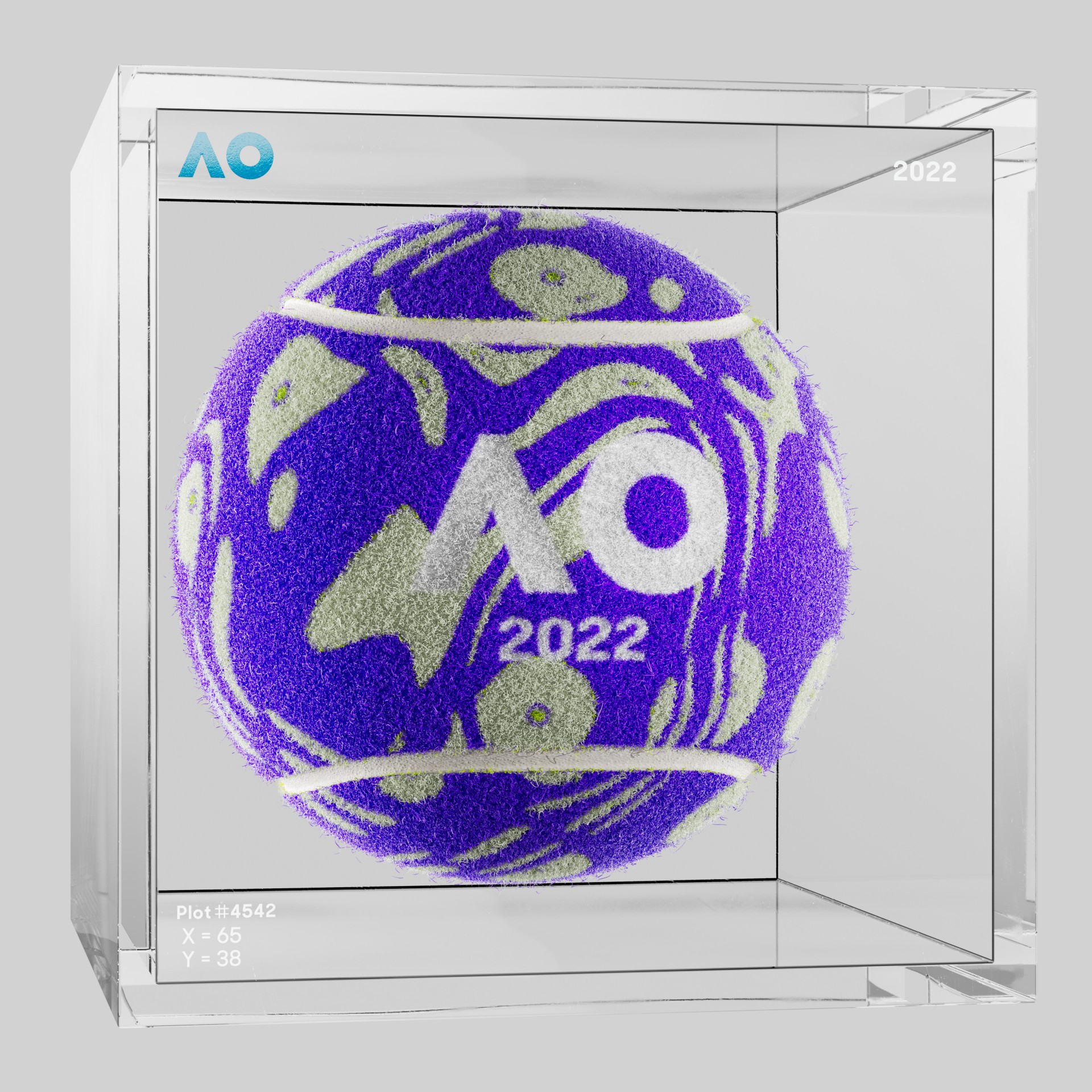 The Australian Open - The Australian Open Art Ball - AO Art Ball #2728 - NFT # 2728